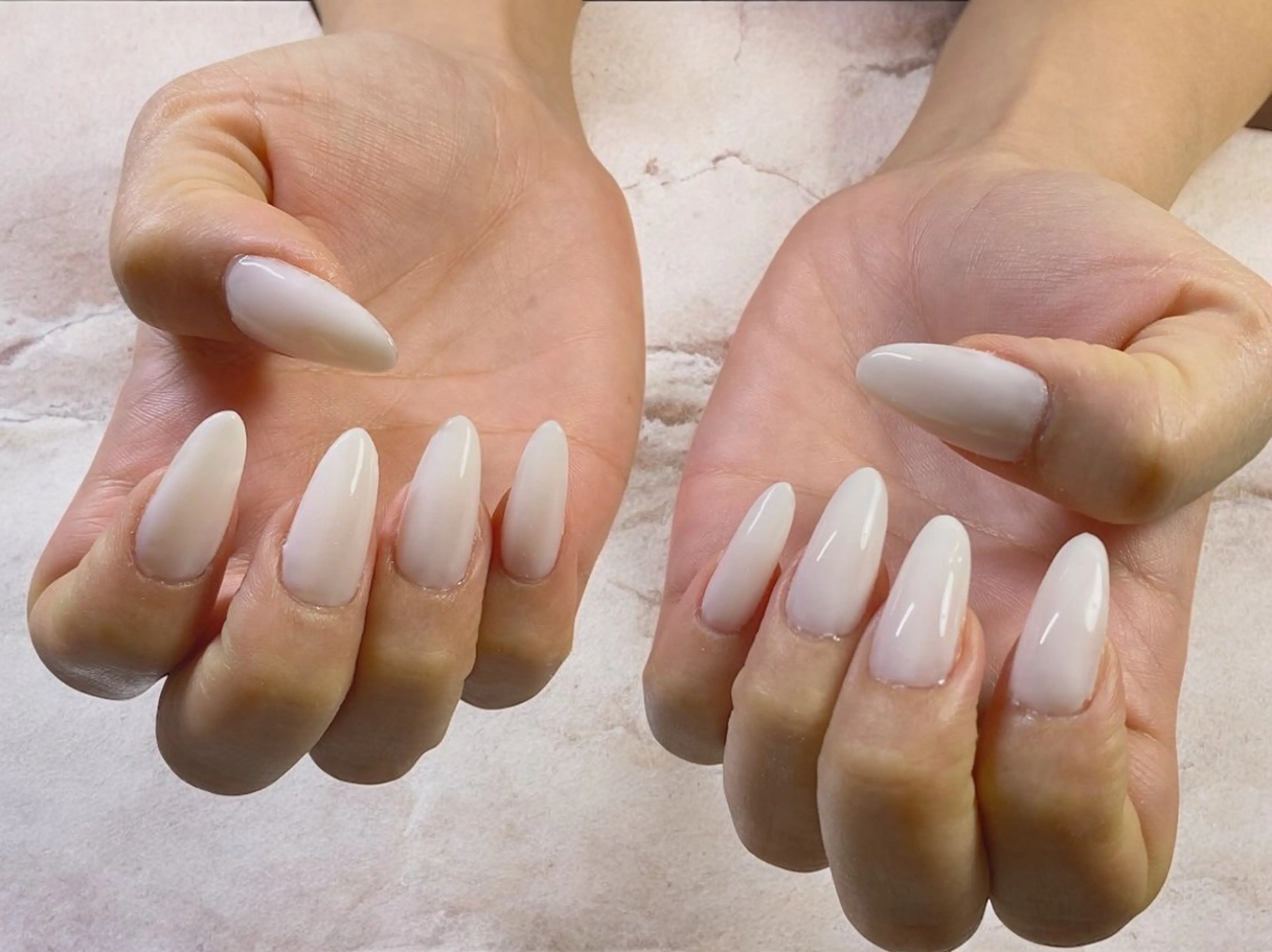 ネイル ワンカラーネイル スカルプネイル ネイルチップ ホワイト Nail R 🌸Nonのネイルデザイン