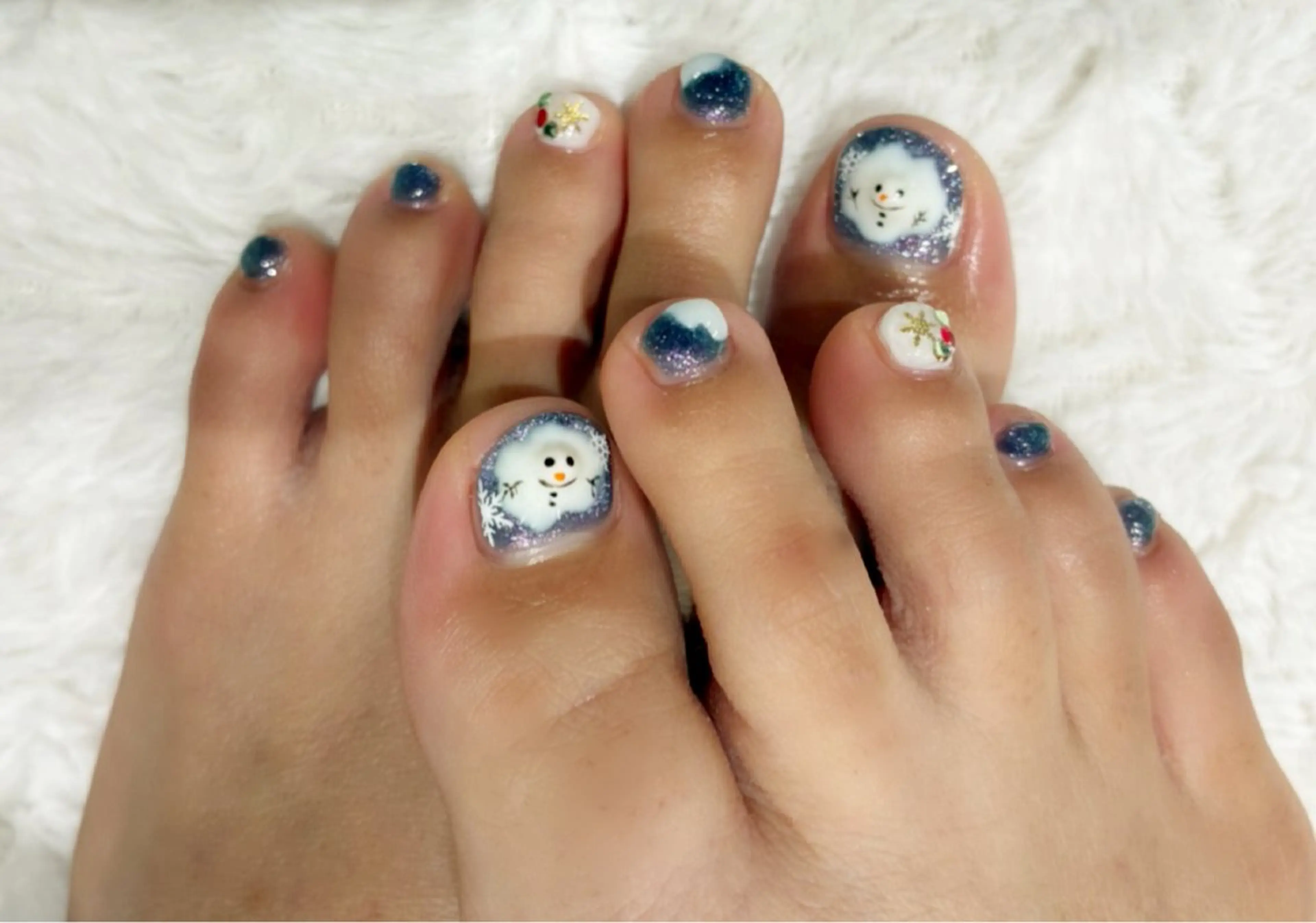 ネイル フットネイル 持ち込み 冬ネイル フットネイル ネイルサロン nail_upのネイルデザイン