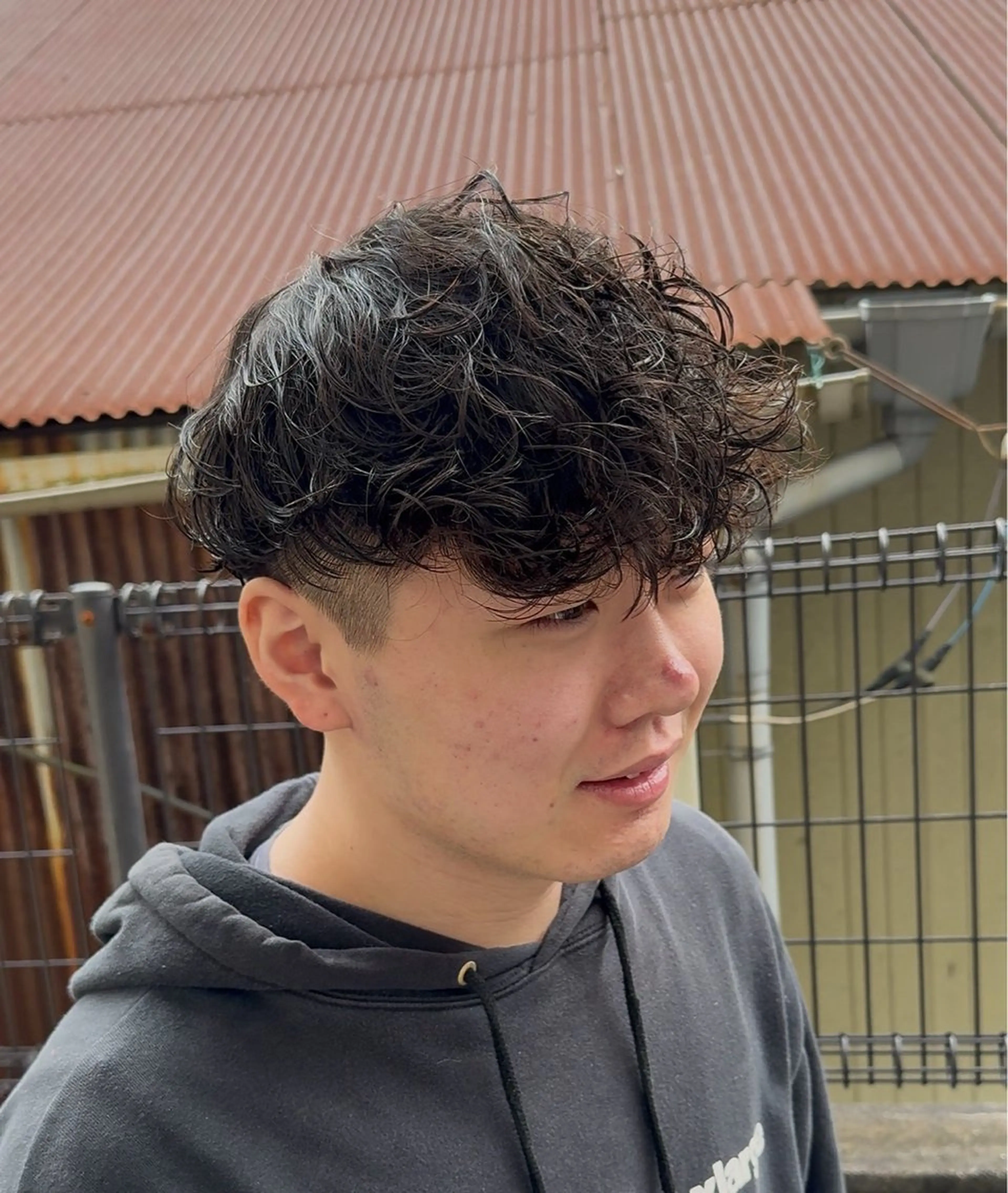 ショート カラー パーマ メンズ メンズパーマ スペインカール カット パーマ 藤沢美容室/メンズ afloat_ryoのヘアスタイル