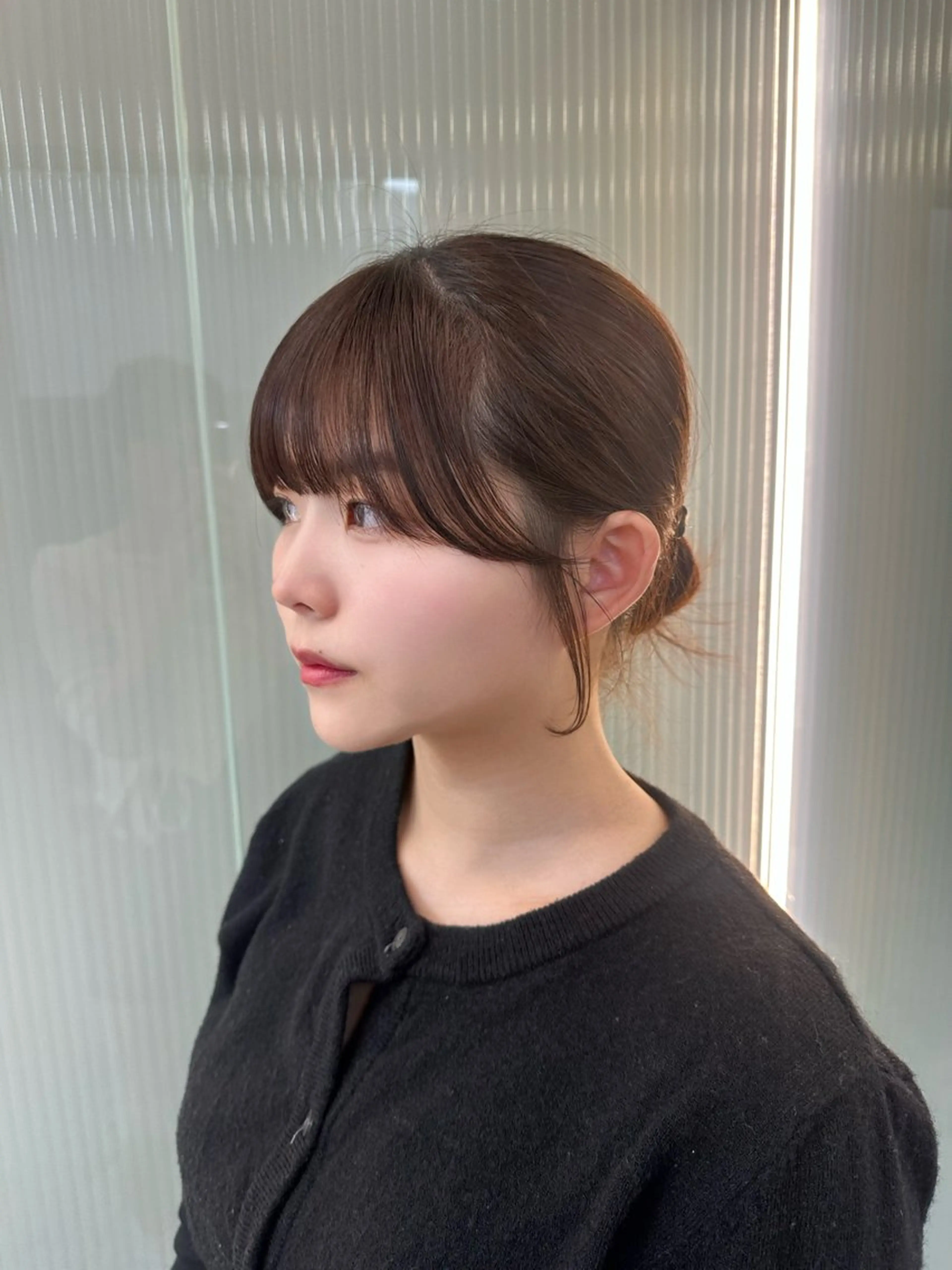 セミロング カラー 透明感カラー グレージュ くびれヘア 韓国風ヘア レイヤーカット 武田 聖菜のヘアスタイル