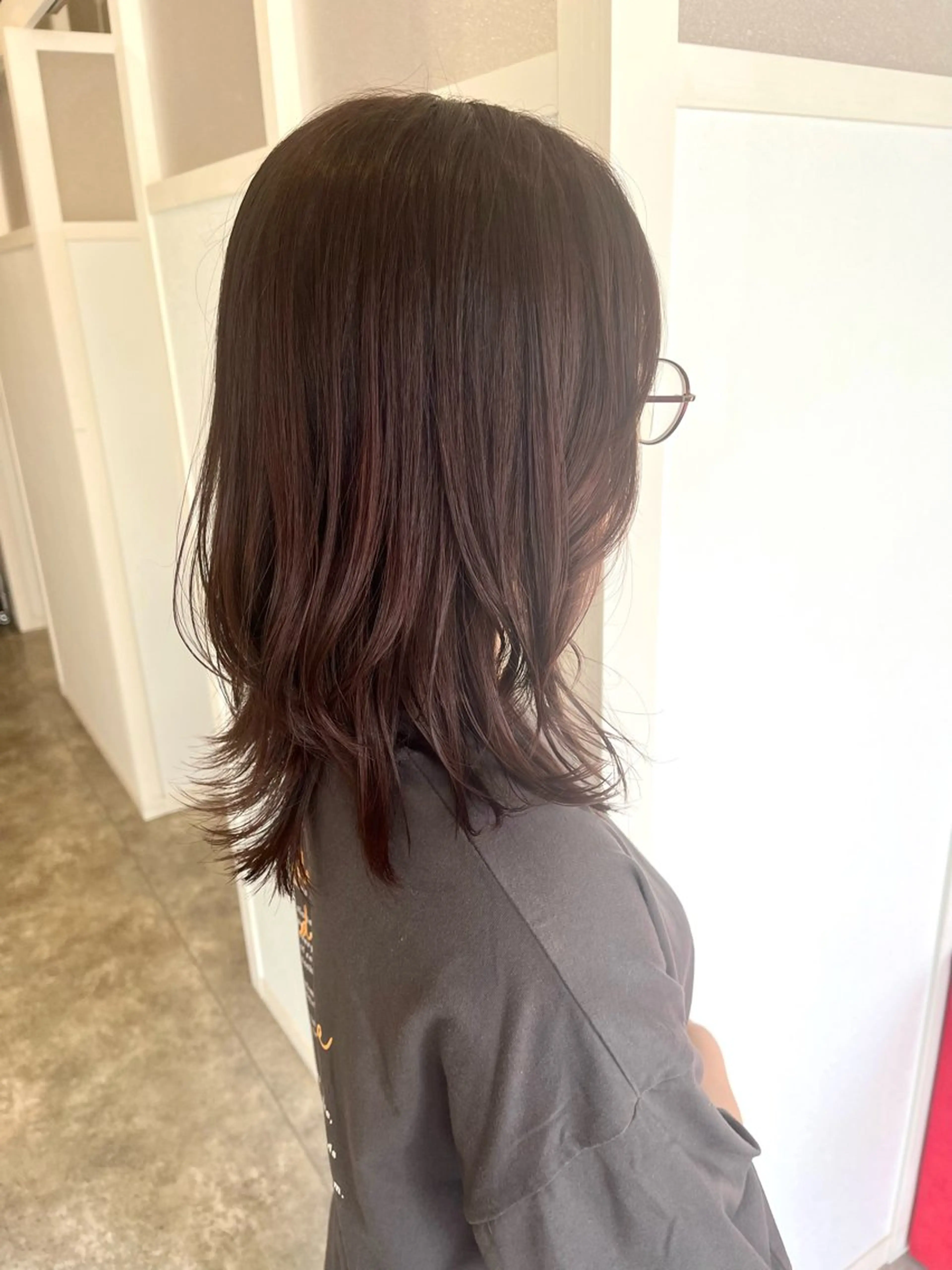 ミディアム カラー カット ヘアカラー 堀越 エリのヘアスタイル