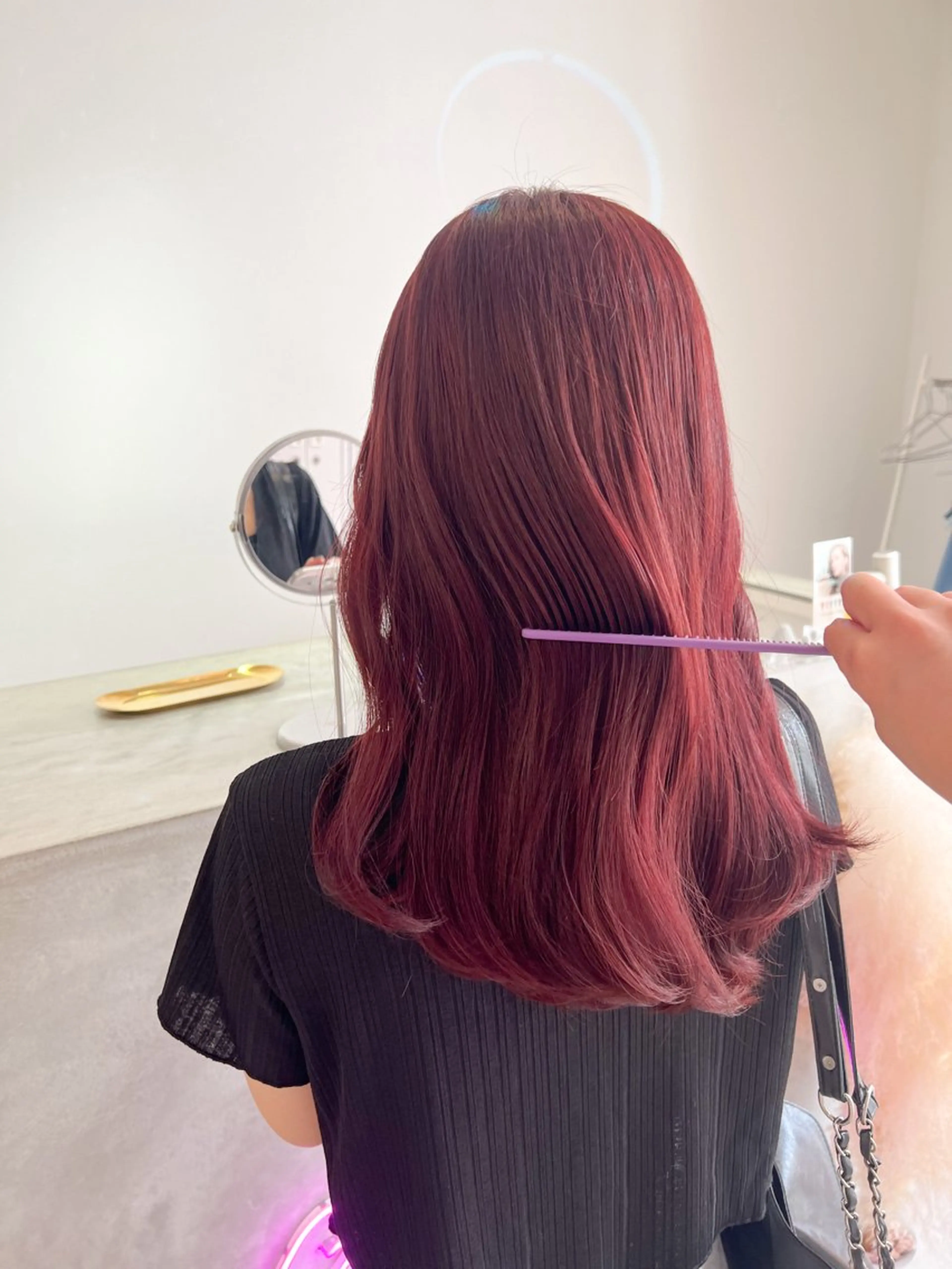 セミロング カラー ヘアカラー トリートメント 🎀ダブルカラー/ ピンク×ガーリー🎀のヘアスタイル