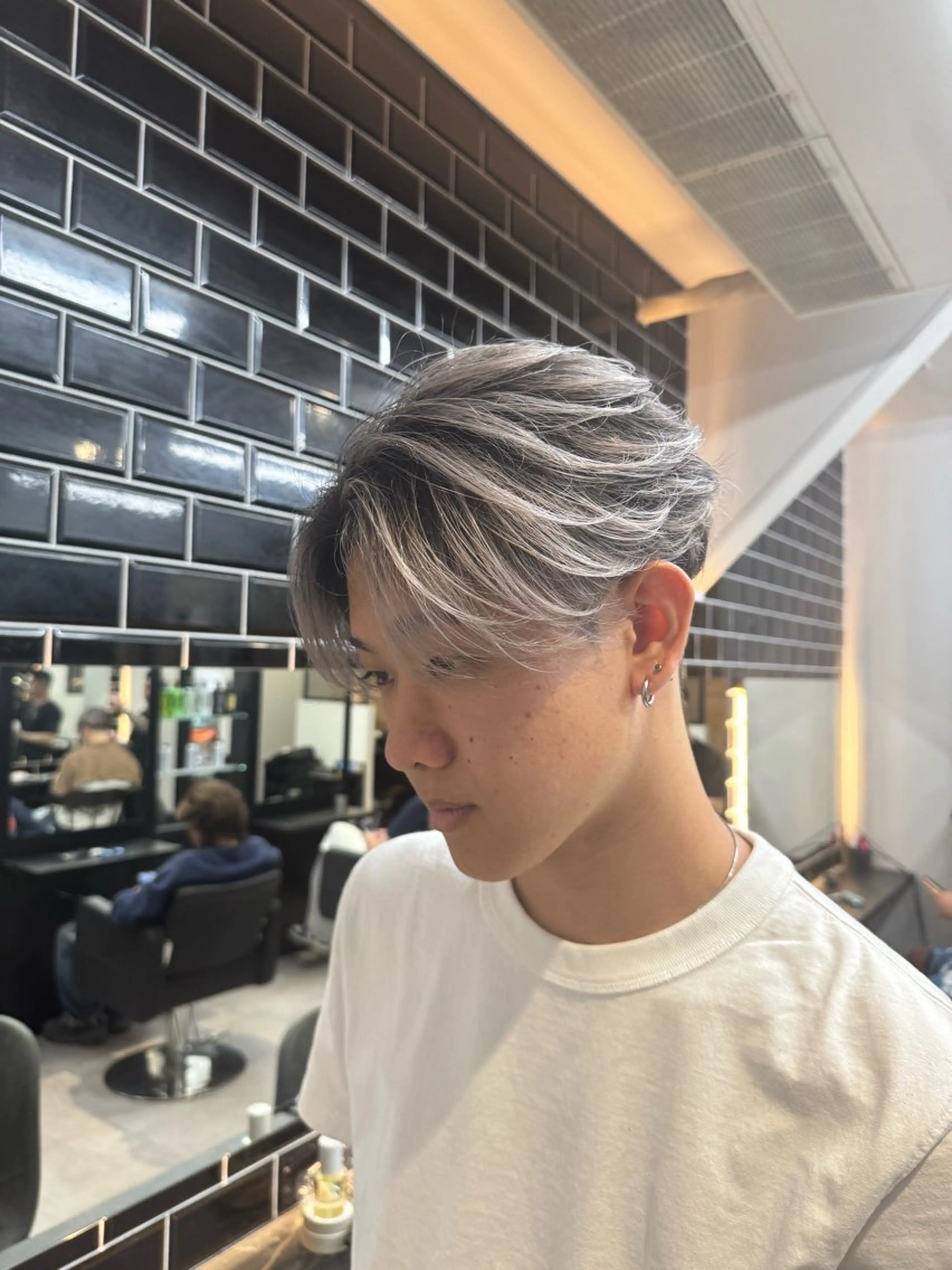 ショート カラー メンズ カット ヘアカラー ヘアセット 【men's Lapis横浜】海人のヘアスタイル