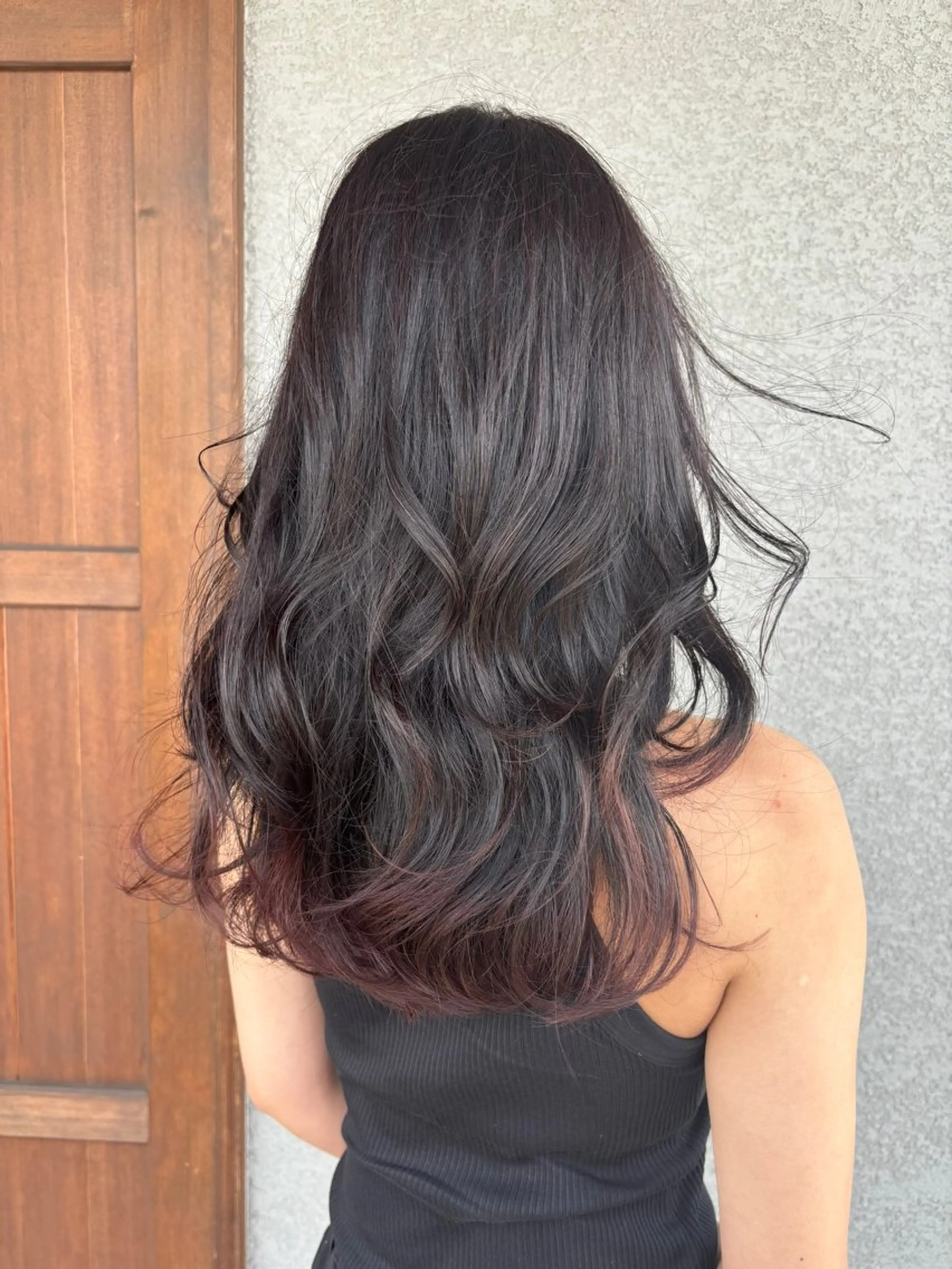 セミロング カラー 冨永 萌のヘアスタイル