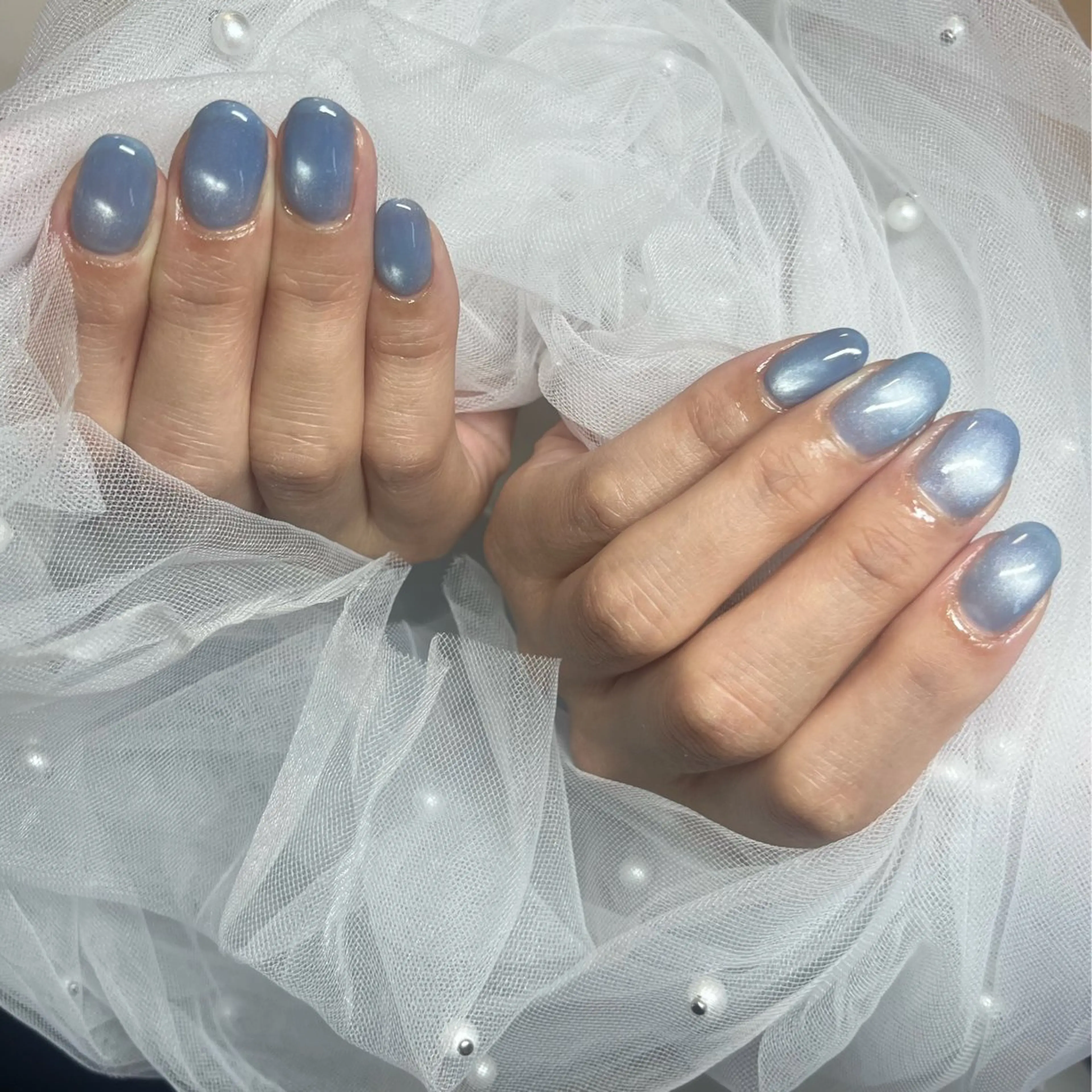 ネイル マグネットネイル ワンカラーネイル 斧田 莉穂のネイルデザイン