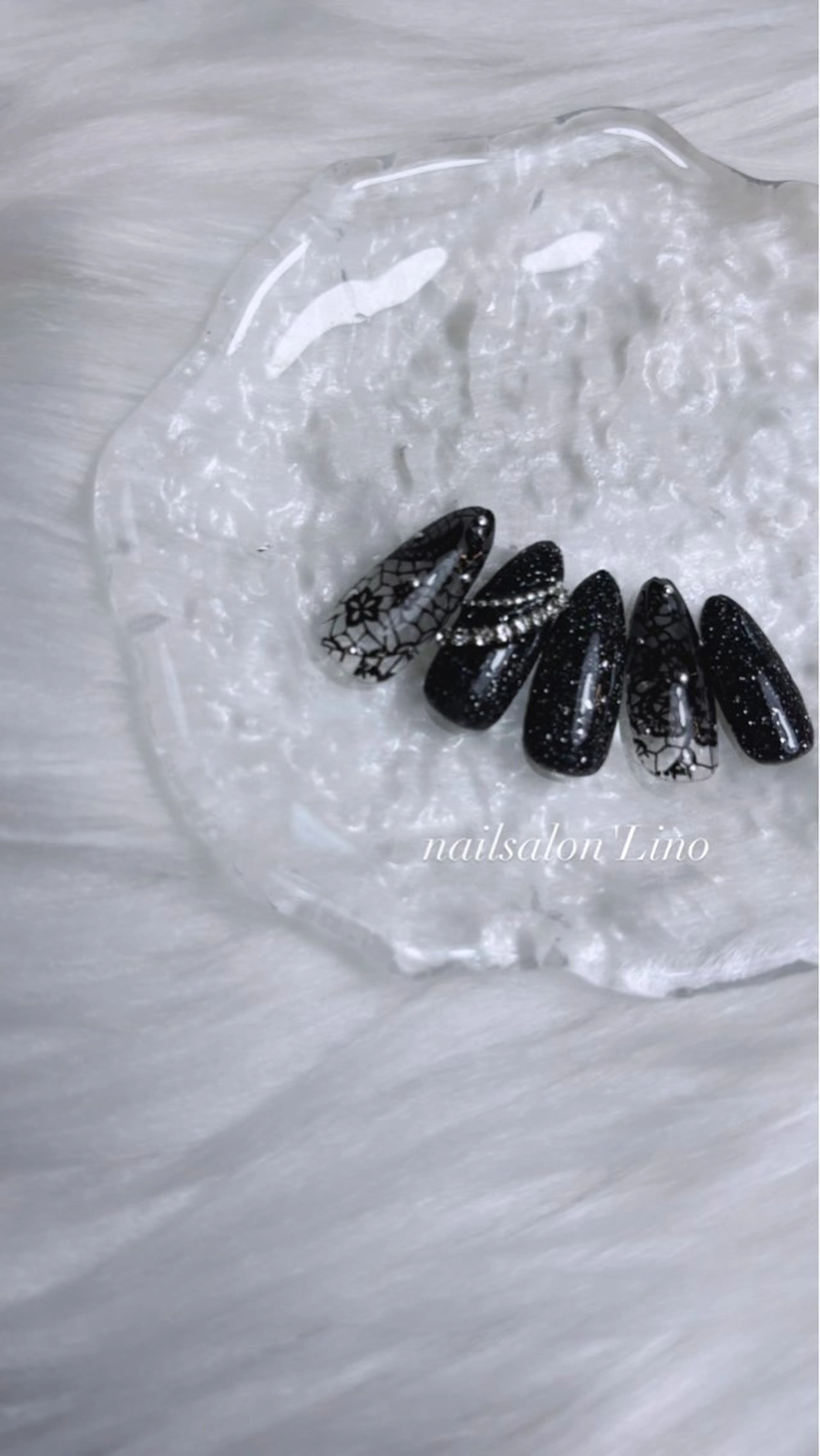 ネイル レース ハンドネイル Lino𓂃⟡.· Chizuruのネイルデザイン