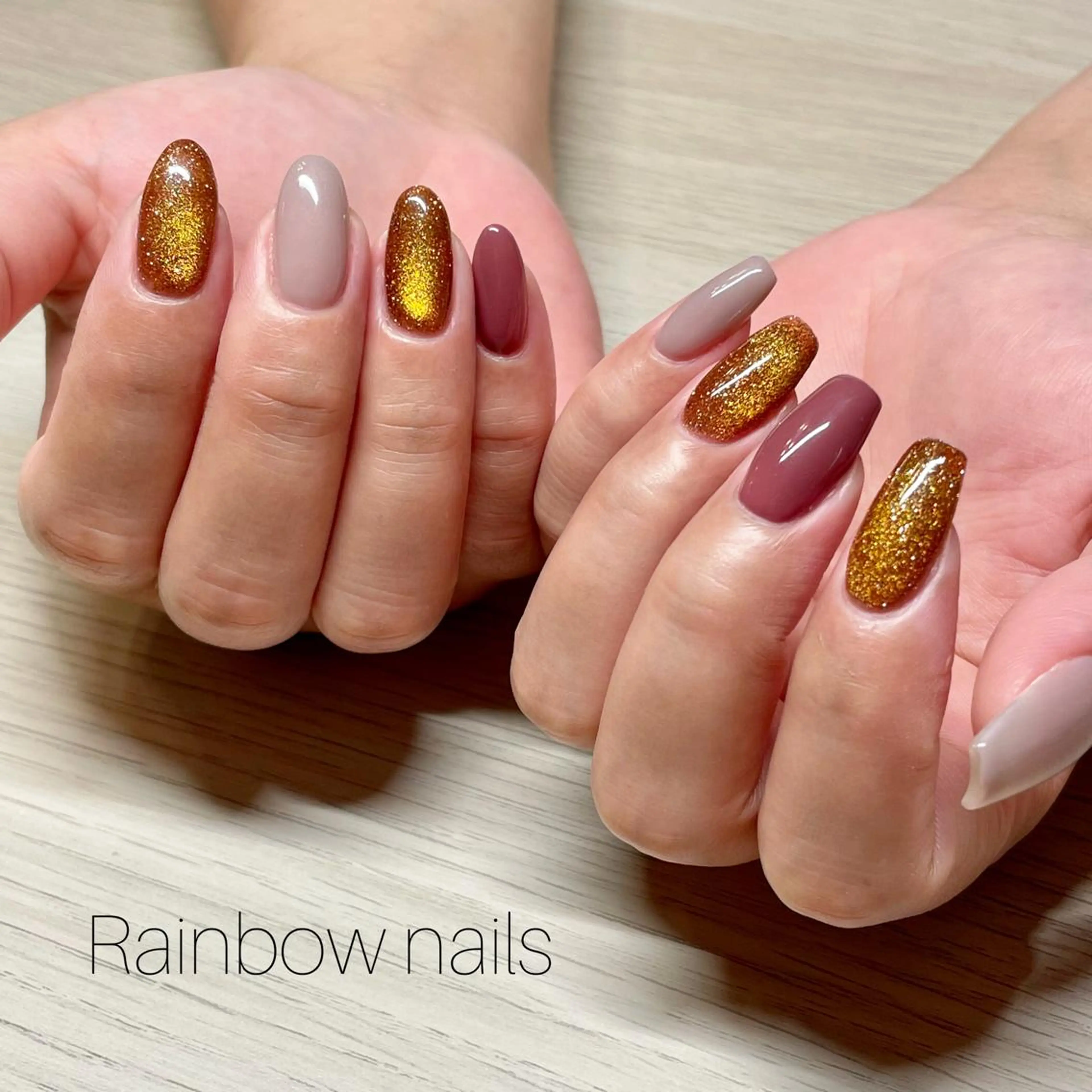 ネイル フラッシュネイル フラッシュマグ マグネットネイル Rainbow nailsくろちゃんのネイルデザイン