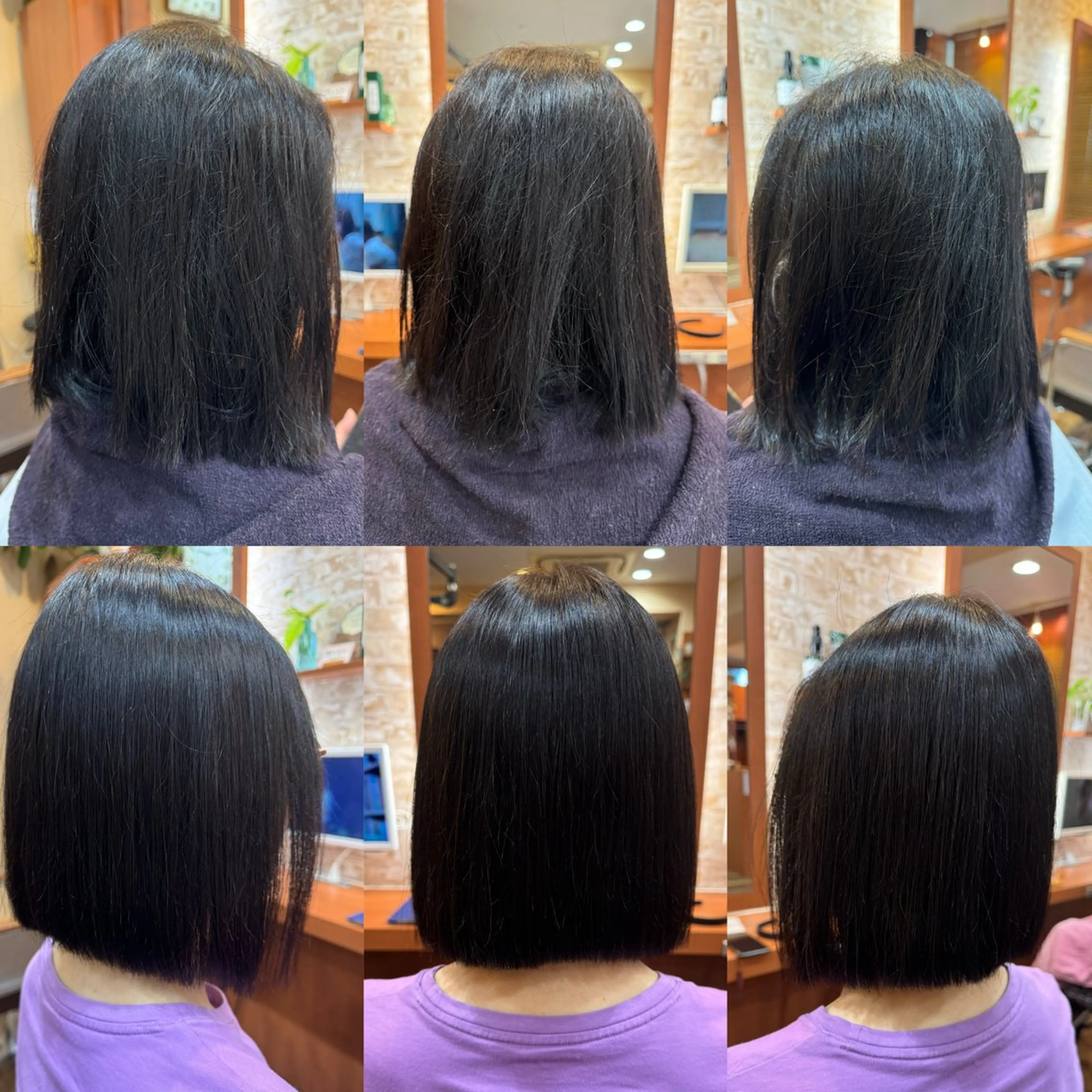 ミディアム 縮毛矯正 山口 博司のヘアスタイル