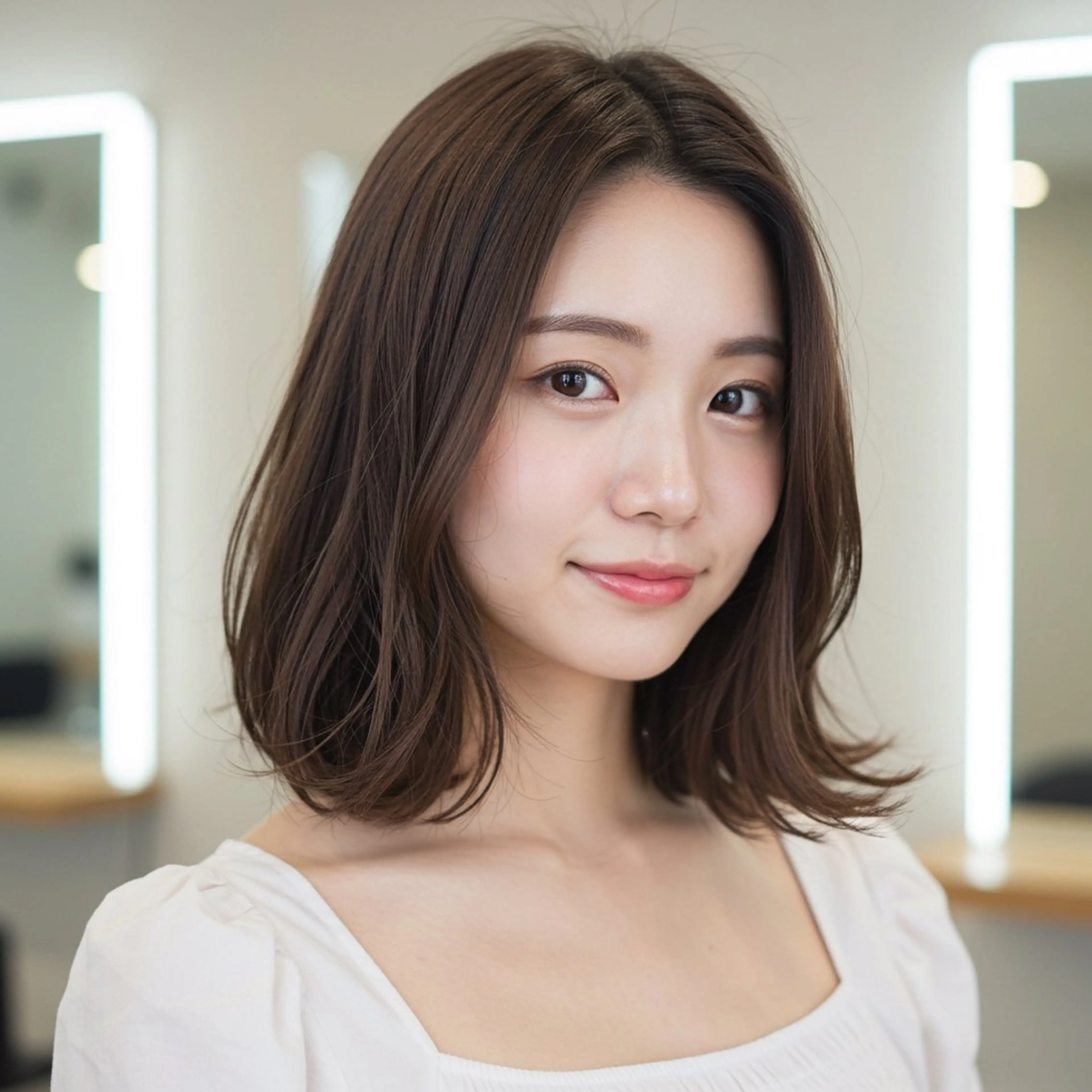 ミディアム 似合わせボブ✖️ 韓国レイヤー✨小関のヘアスタイル