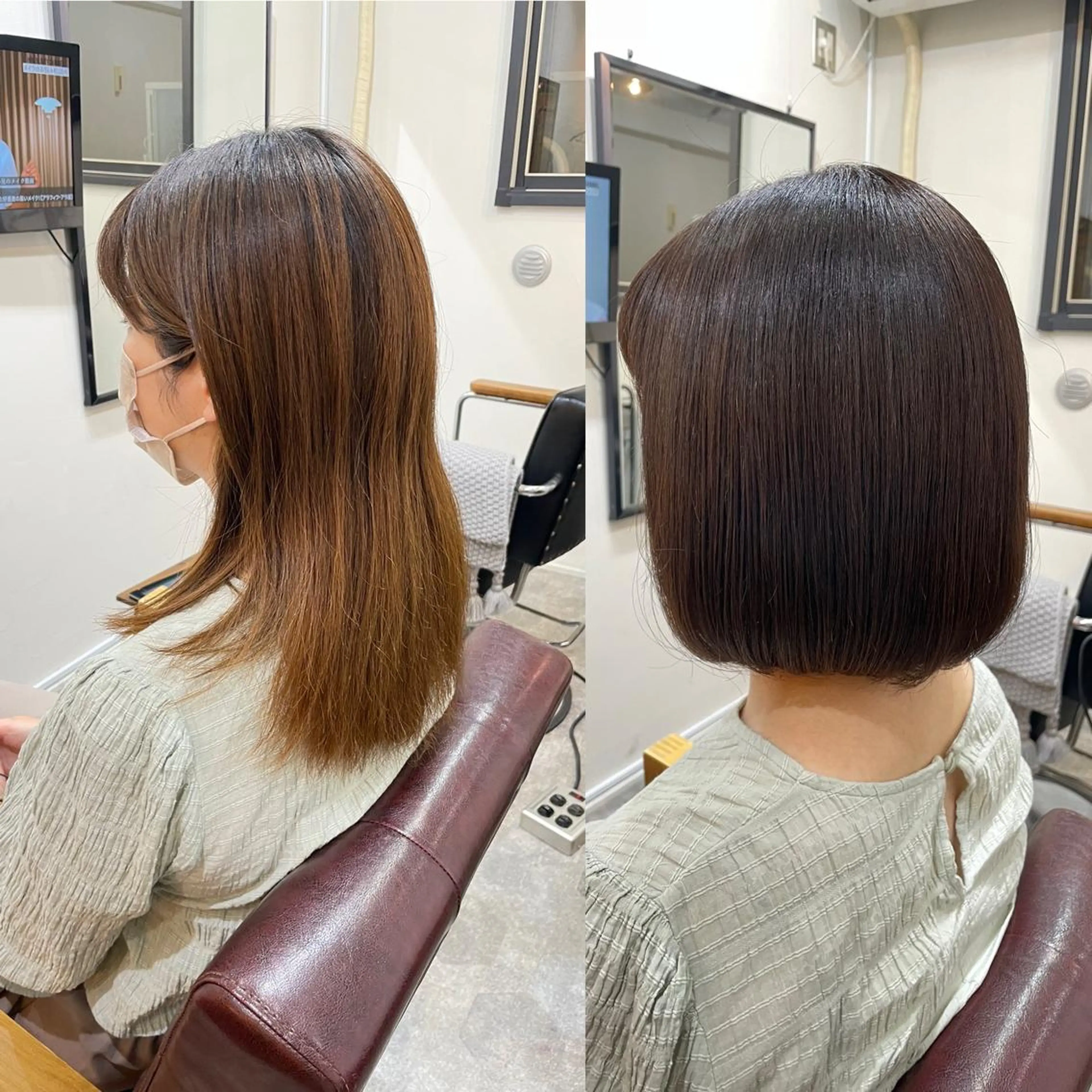 ショート カラー ボブ カット ヘアカラー トリートメント SUN GLOW サングロウ所属・水素トリートメント/ 髪質改善/ナカノメのヘアスタイル