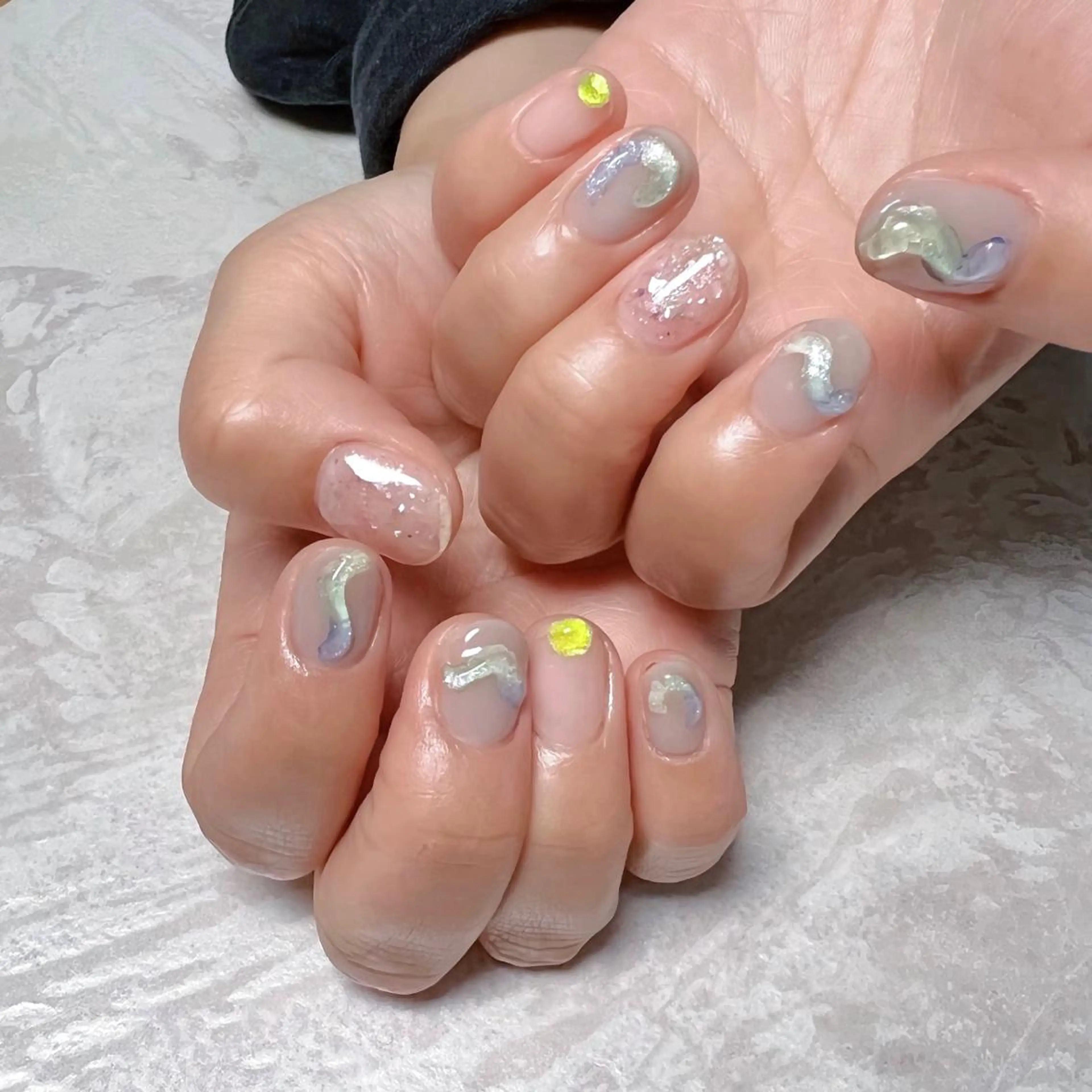ネイル ニュアンスネイル ショートネイル gemickle nailのネイルデザイン