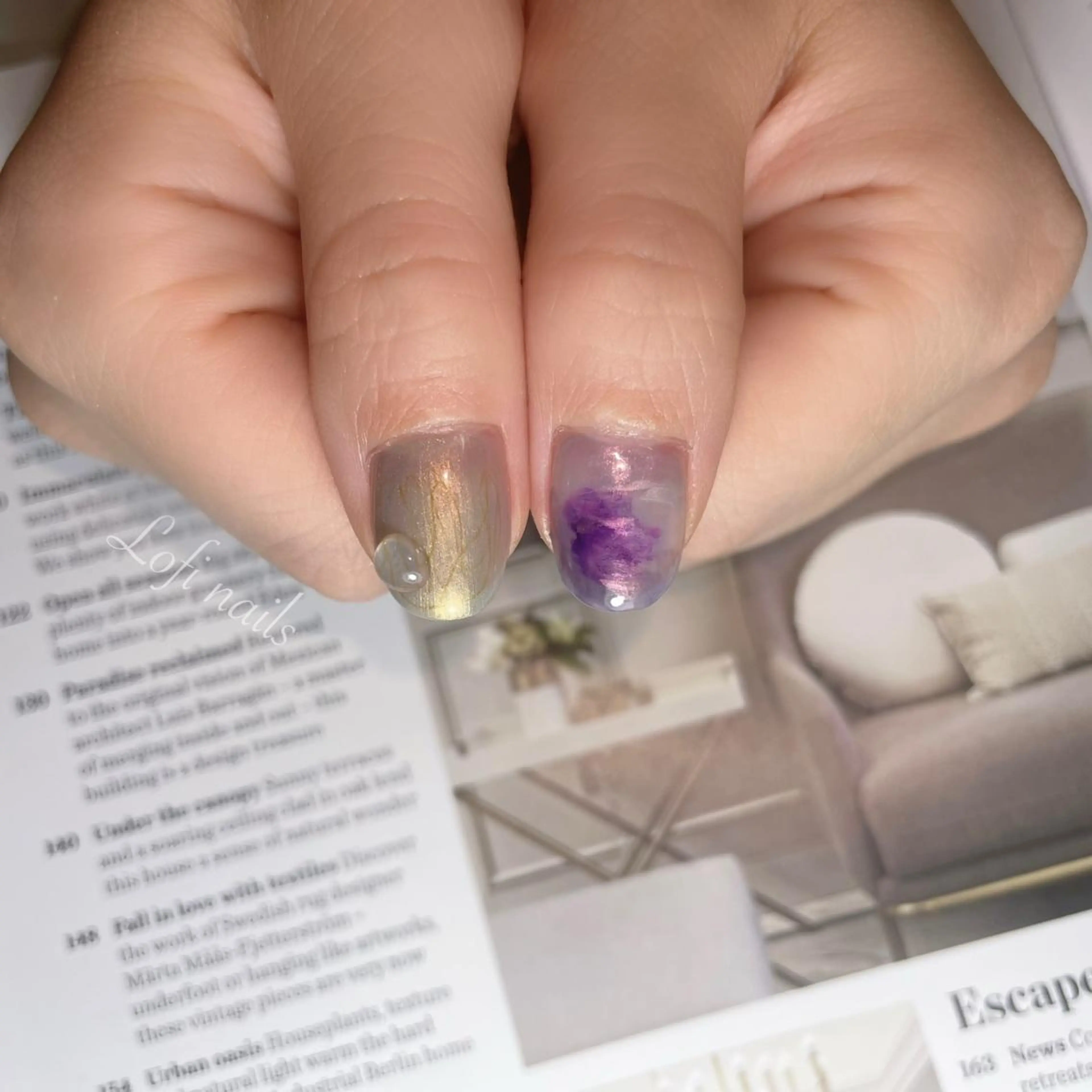 ネイル アートネイル ニュアンスネイル Lofinails ちひろのネイルデザイン