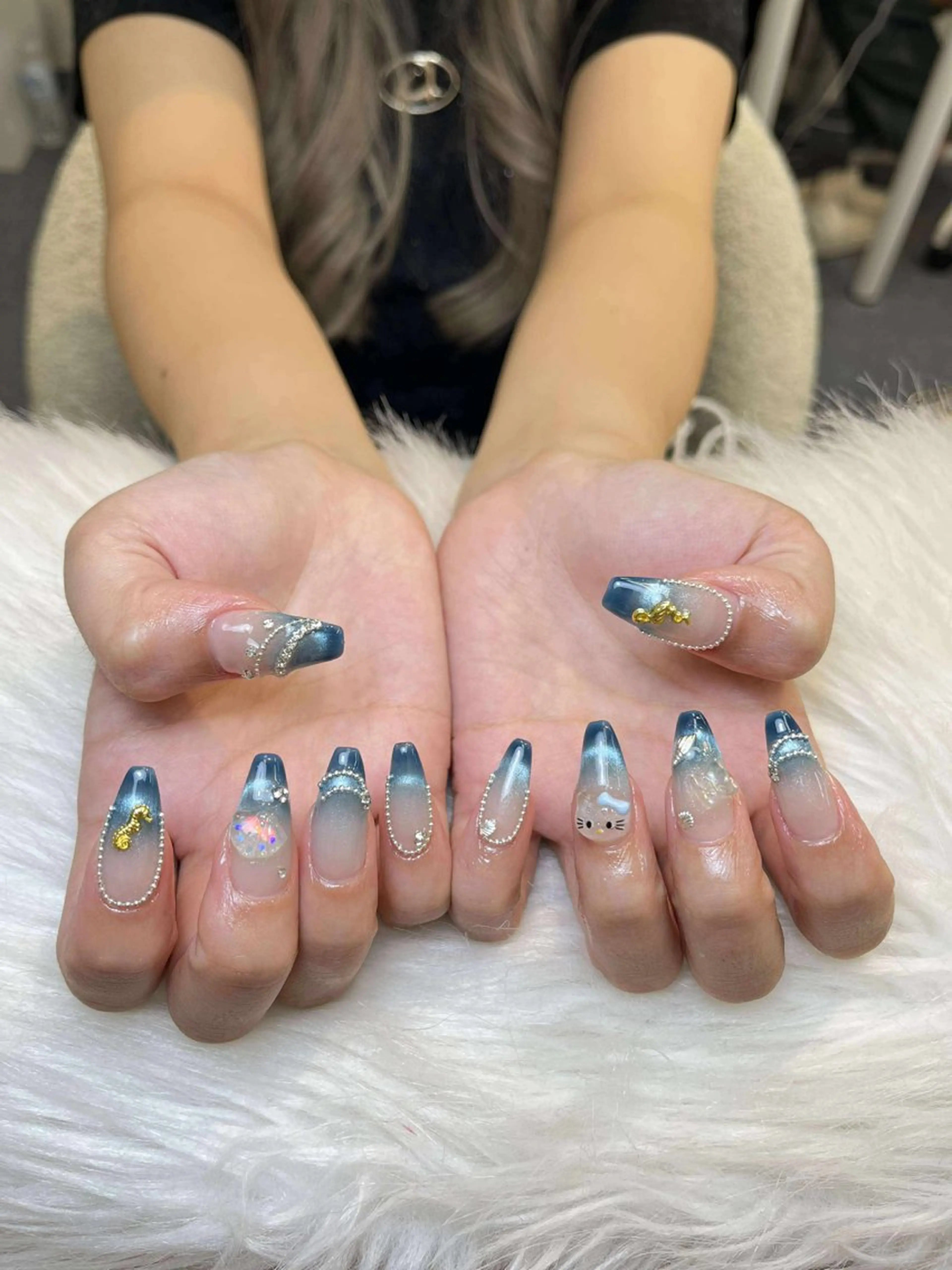 ネイル アートネイル 成人式 ジェルネイル ニュアンスネイル 夏ネイル Nie Nail Shinokuboのネイルデザイン