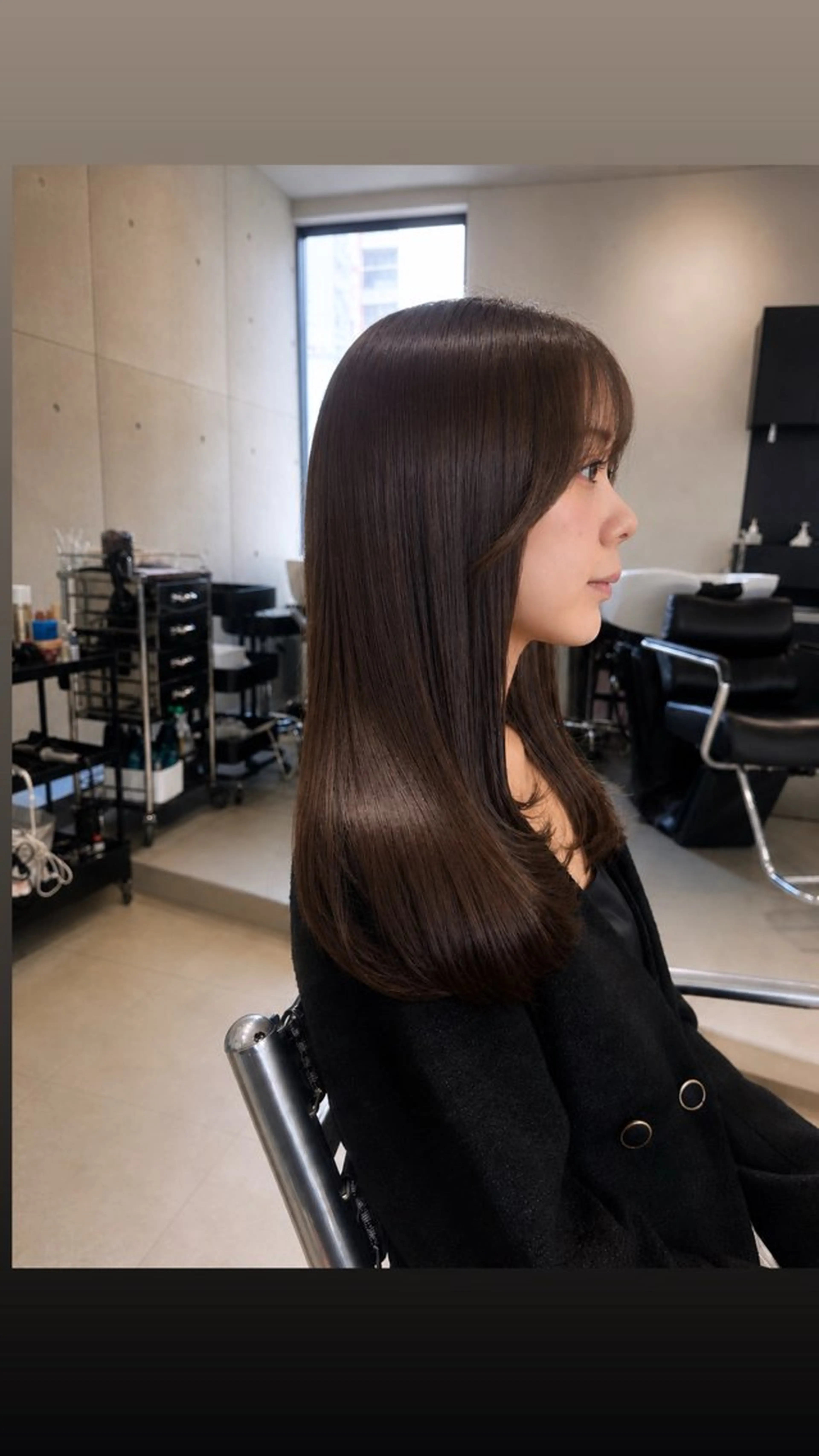 セミロング カラー パーマ ヘアアレンジ カット ヘアカラー トリートメント 透明感/オリーブ/ グレージュ/YUKAのヘアスタイル