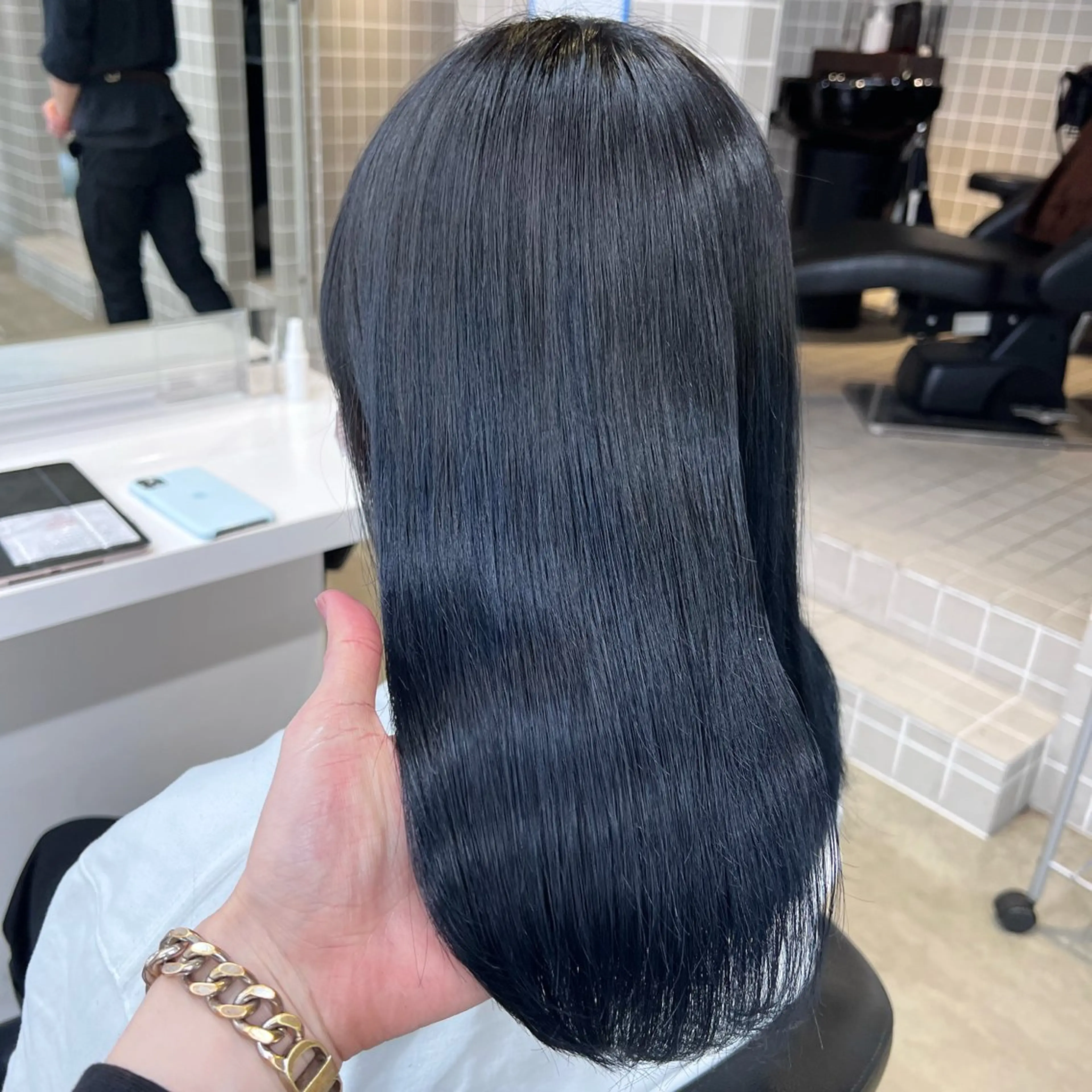 ミディアム カラー ヘアカラー トリートメント ヘッドスパ ヘアセット 韓国風ベージュ🤎 赤みなし🌿横浜🤎のヘアスタイル