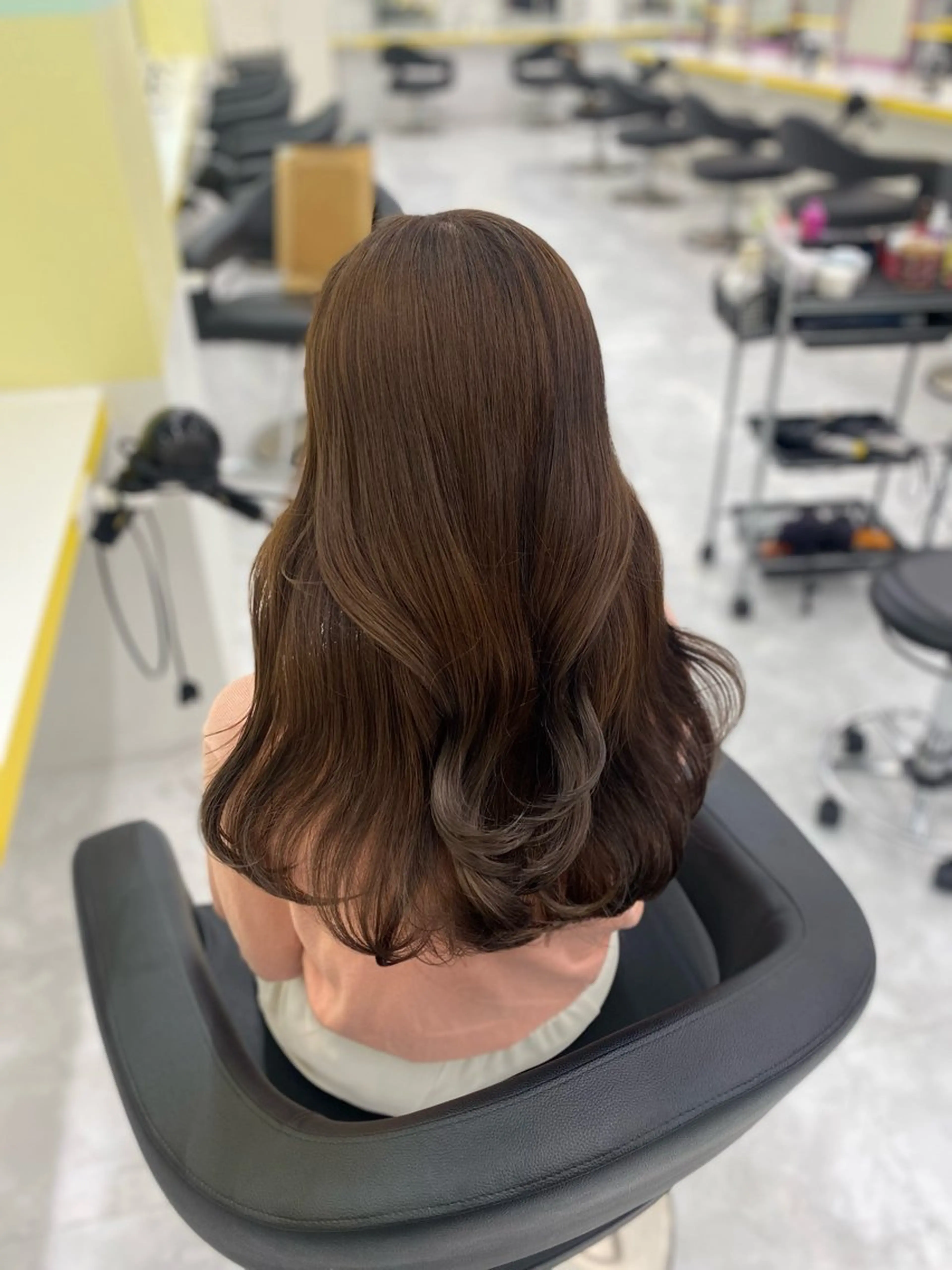 ミディアム カラー パーマ ヘアアレンジ メンズ キッズ ブラウンカラー ミルクティーブラウン ヘアカラー 💖横浜ブリーチなし 💖MIHOのヘアスタイル