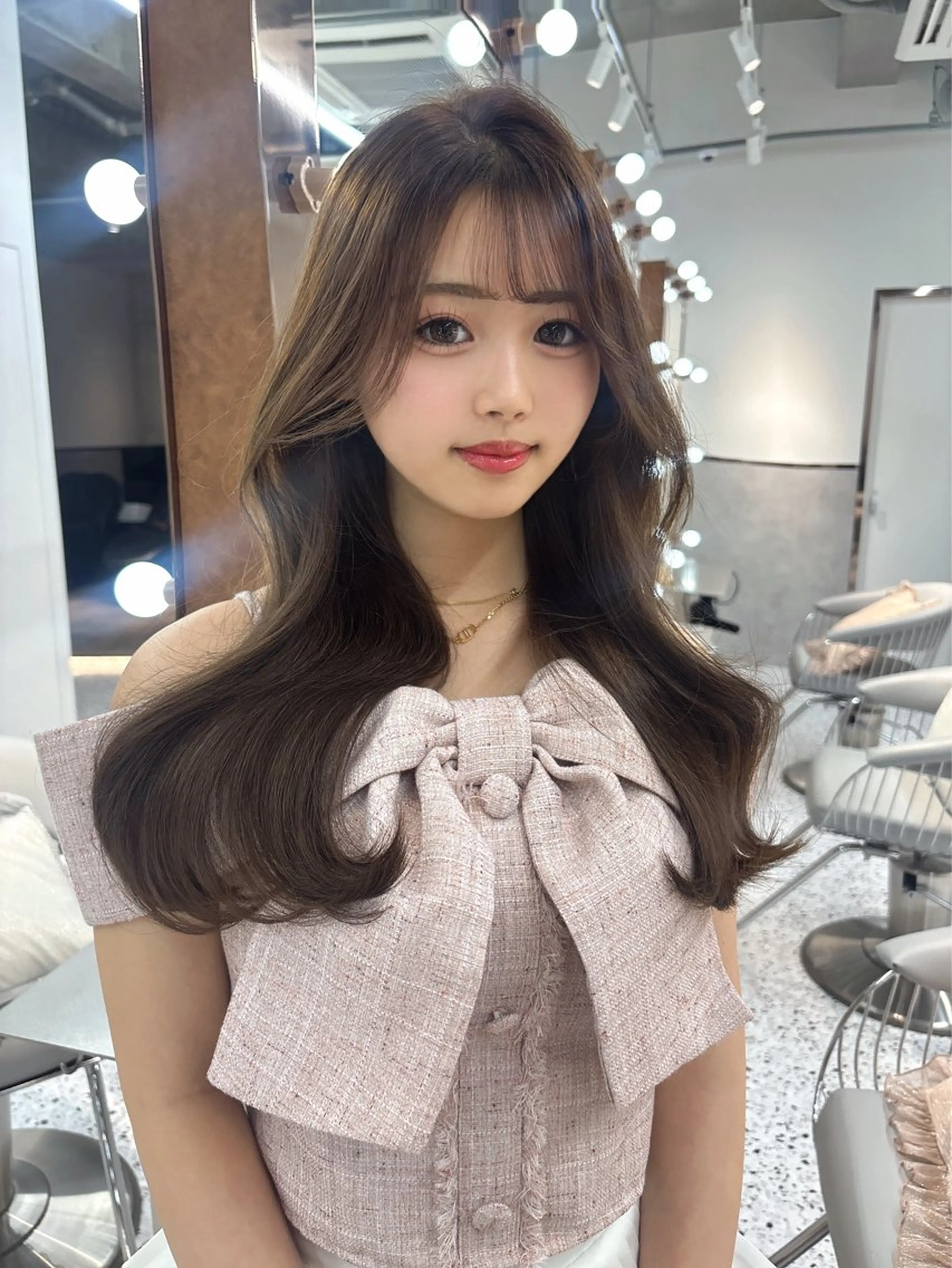 ロング カラー yui🎀ブリーチ なしベージュ／博多のヘアスタイル