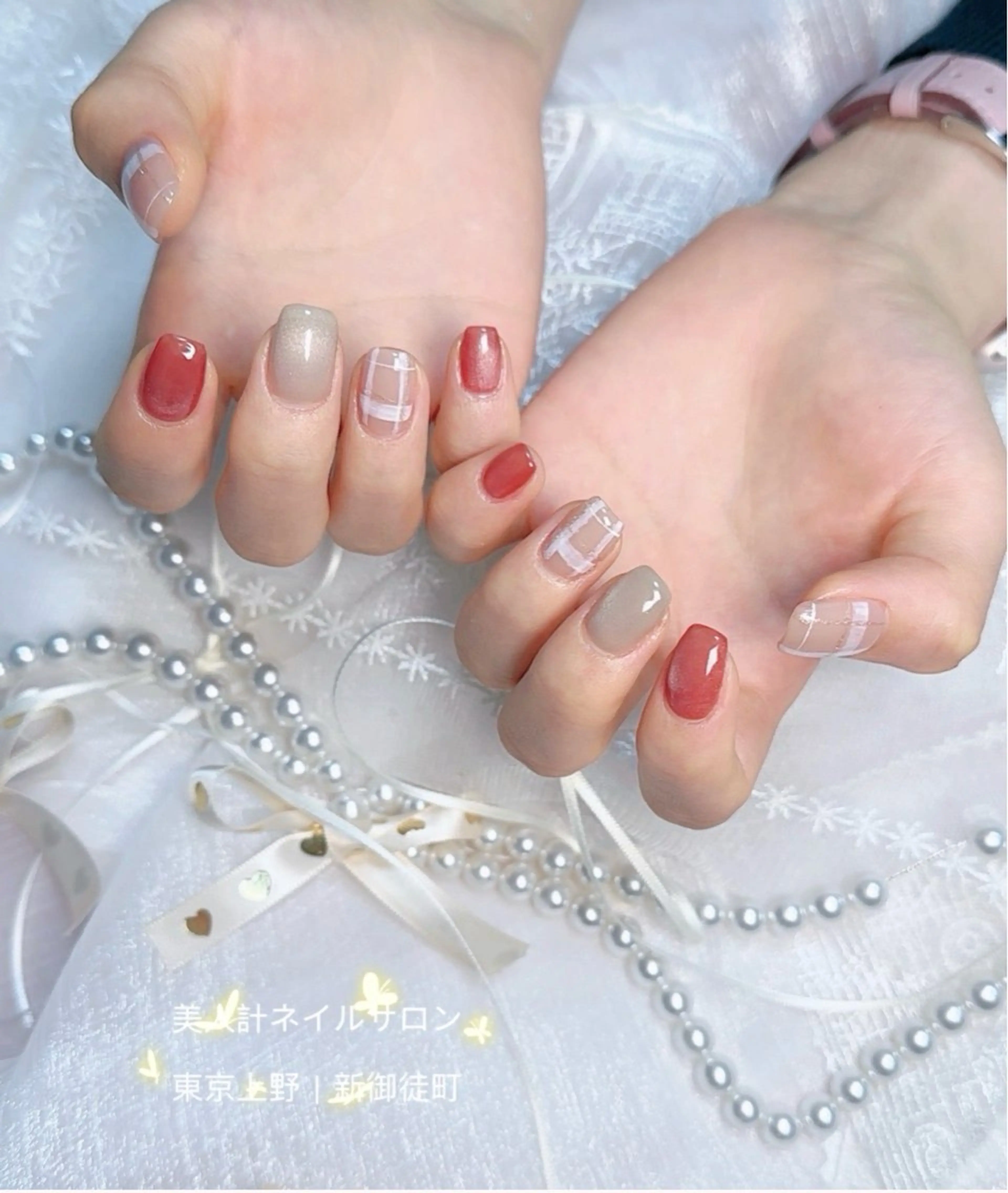 ネイル 冬ネイル クリスマス ハンドネイル 中山 美月のネイルデザイン