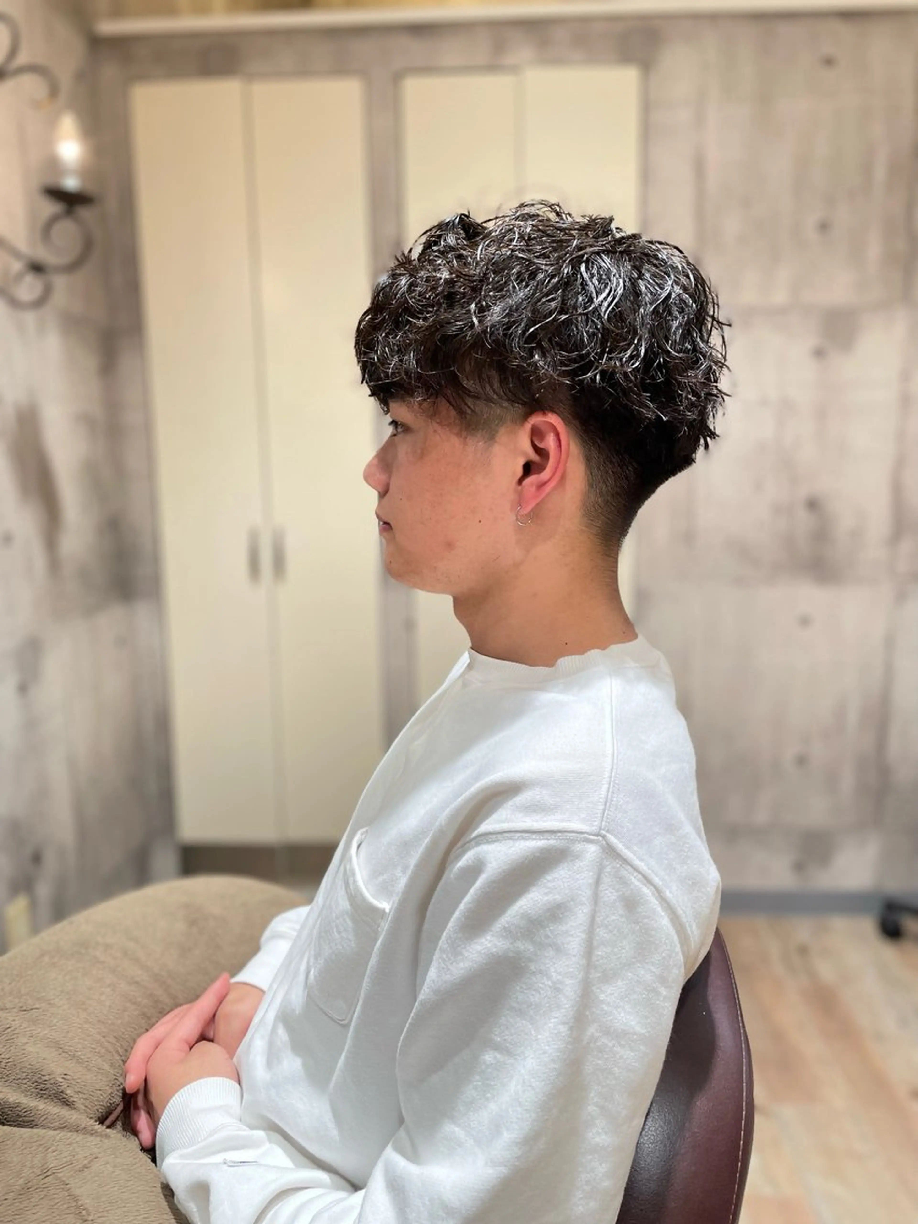 パーマ メンズ カット パーマ 片山 雄のヘアスタイル