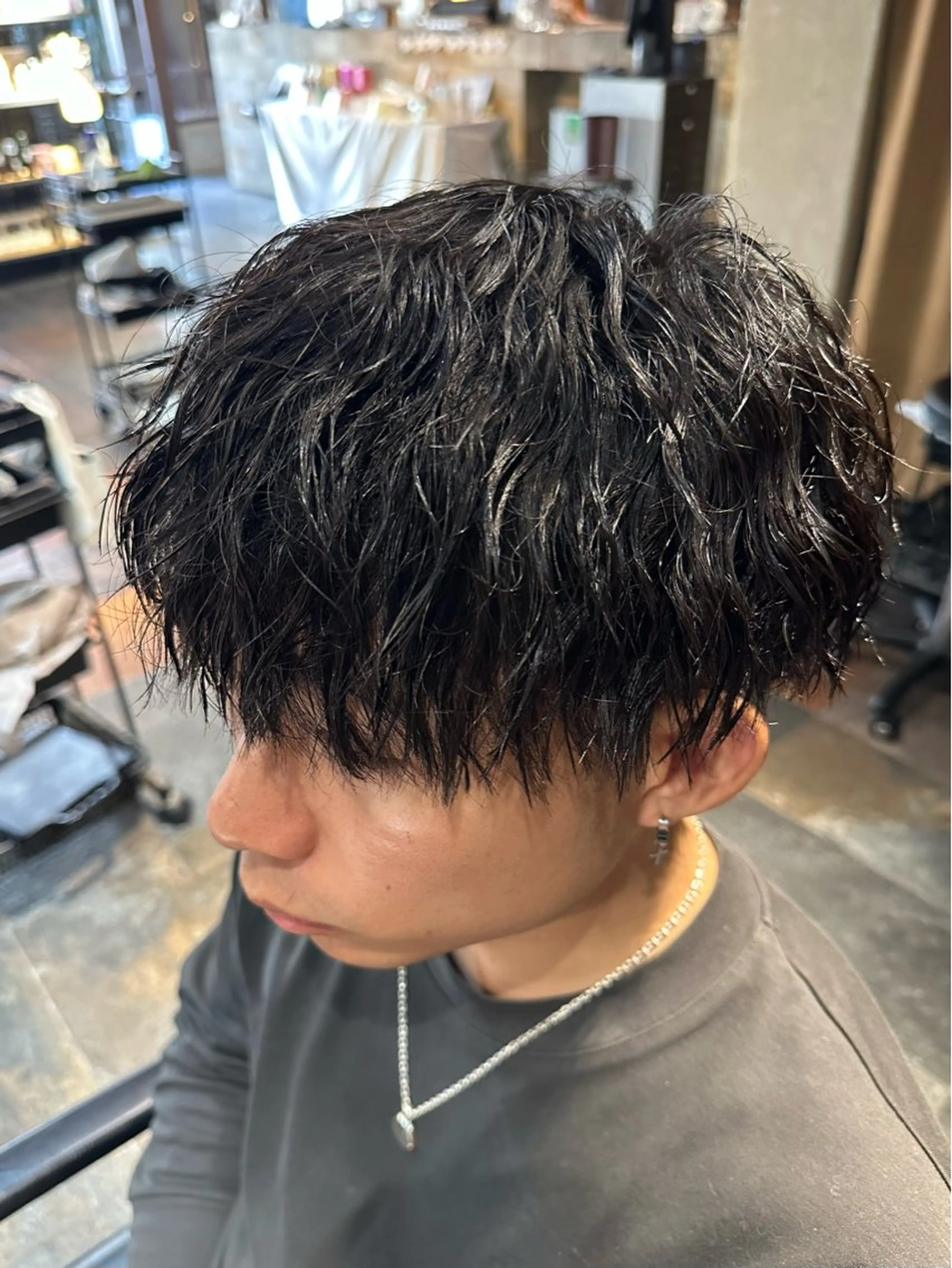 ショート パーマ メンズ カット パーマ Lee東三国 店長 谷辻誠志のヘアスタイル
