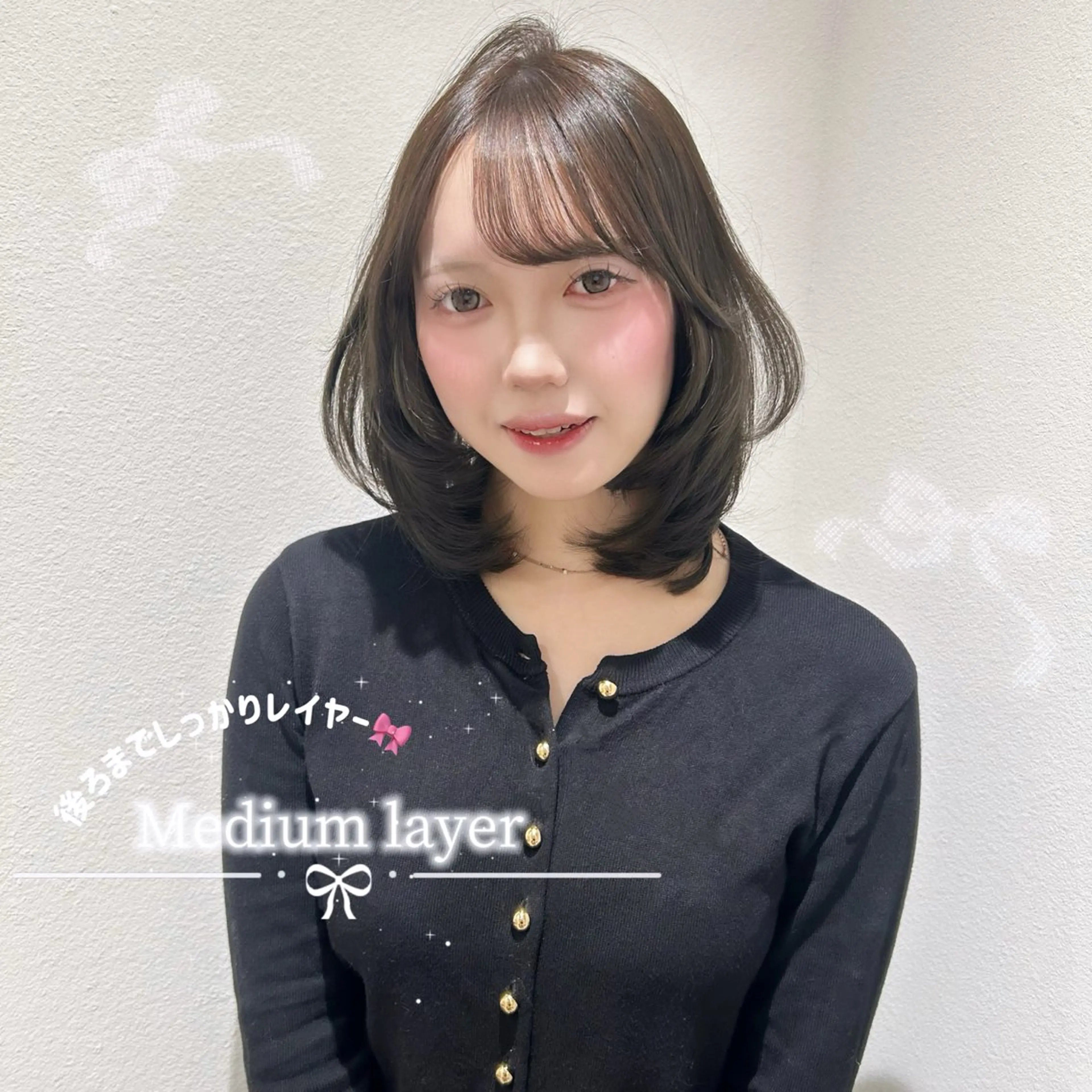 ミディアム レイヤーカット カット トリートメント LOUIMADNA栄 🎀Misakiのヘアスタイル