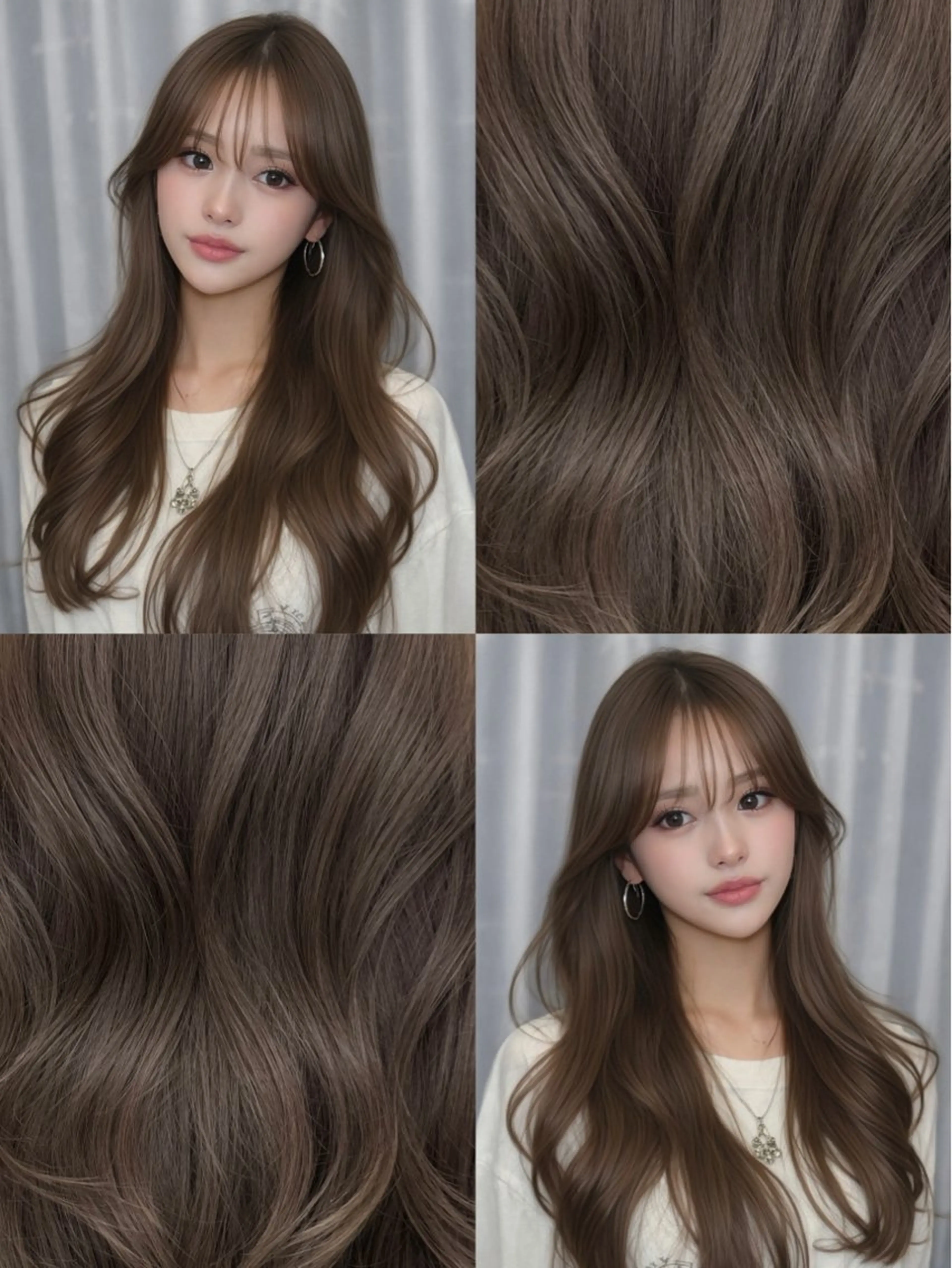 ロング カラー カット ヘアカラー トリートメント ヘアセット 顔まわりの神様✨ 透明感カラー藤嶋秀幸のヘアスタイル