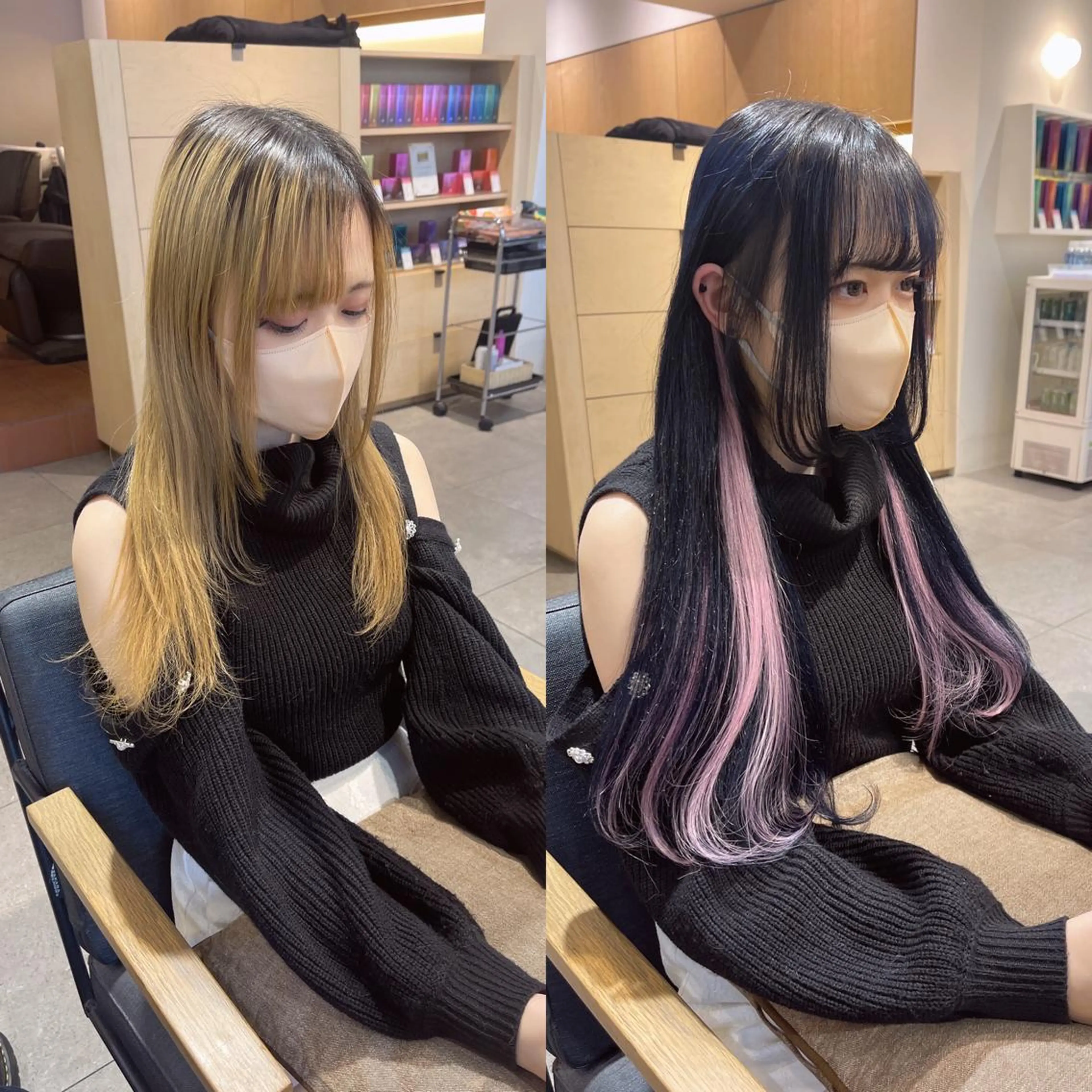 ロング カラー インナーカラー エクステ エクステ インナーエクステ渋谷 🦋KAJIのヘアスタイル