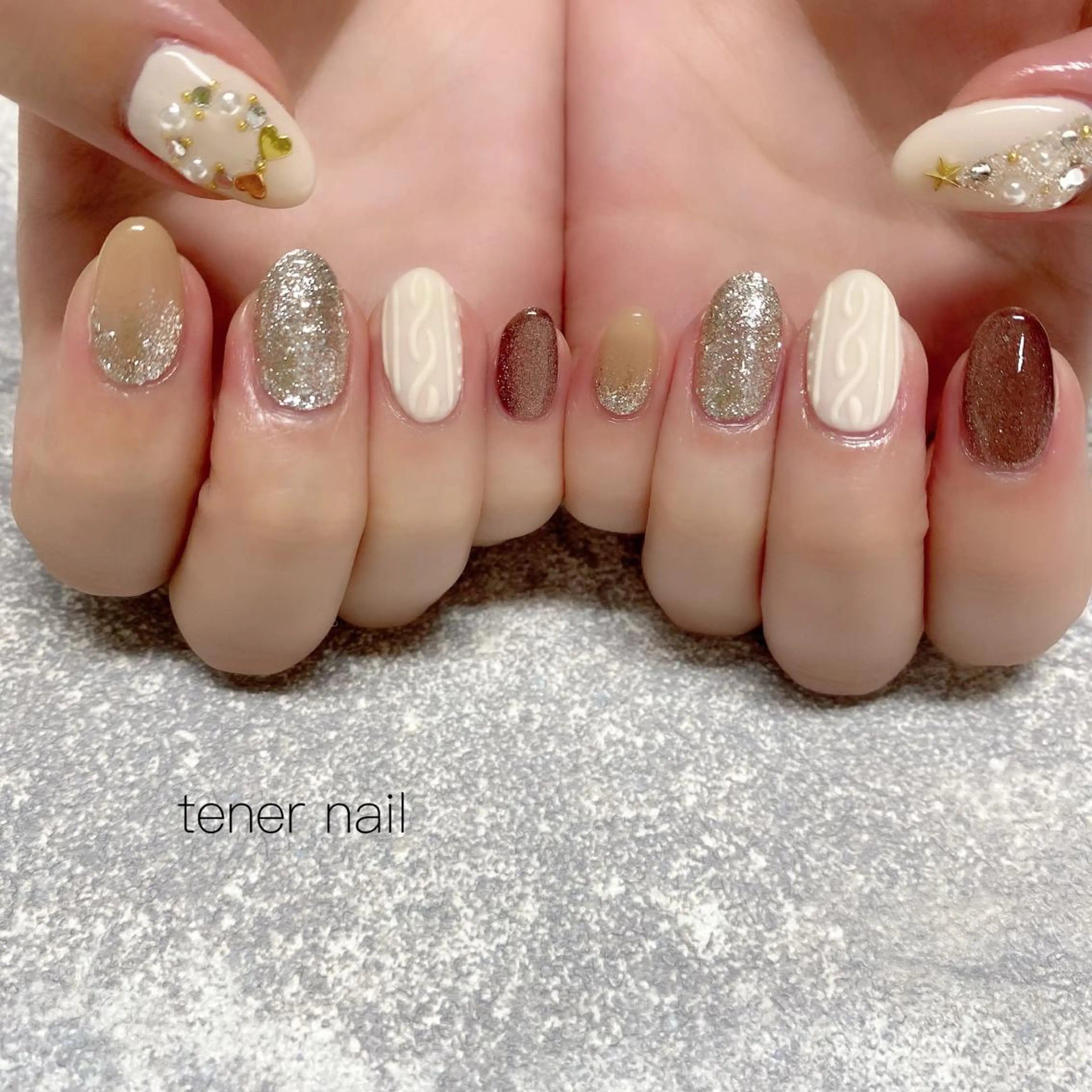 ネイル 冬ネイル クリスマス テネルネイル tener nailのネイルデザイン
