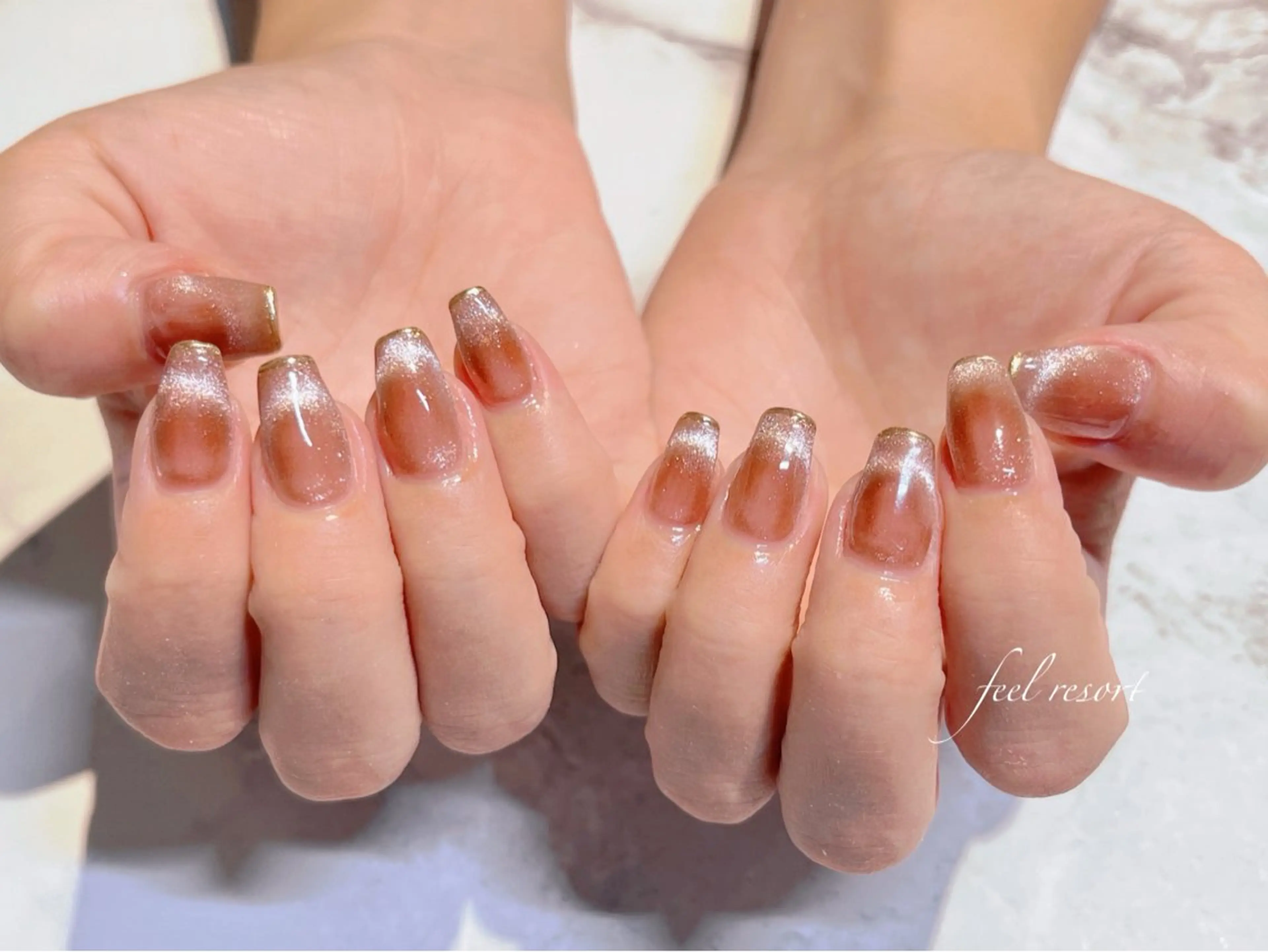 ネイル 長さ出し フットネイル フレンチネイル ジェルネイル ガラスフレンチ ハンドネイル Lien（リアン） 銀座駅6分のネイルデザイン