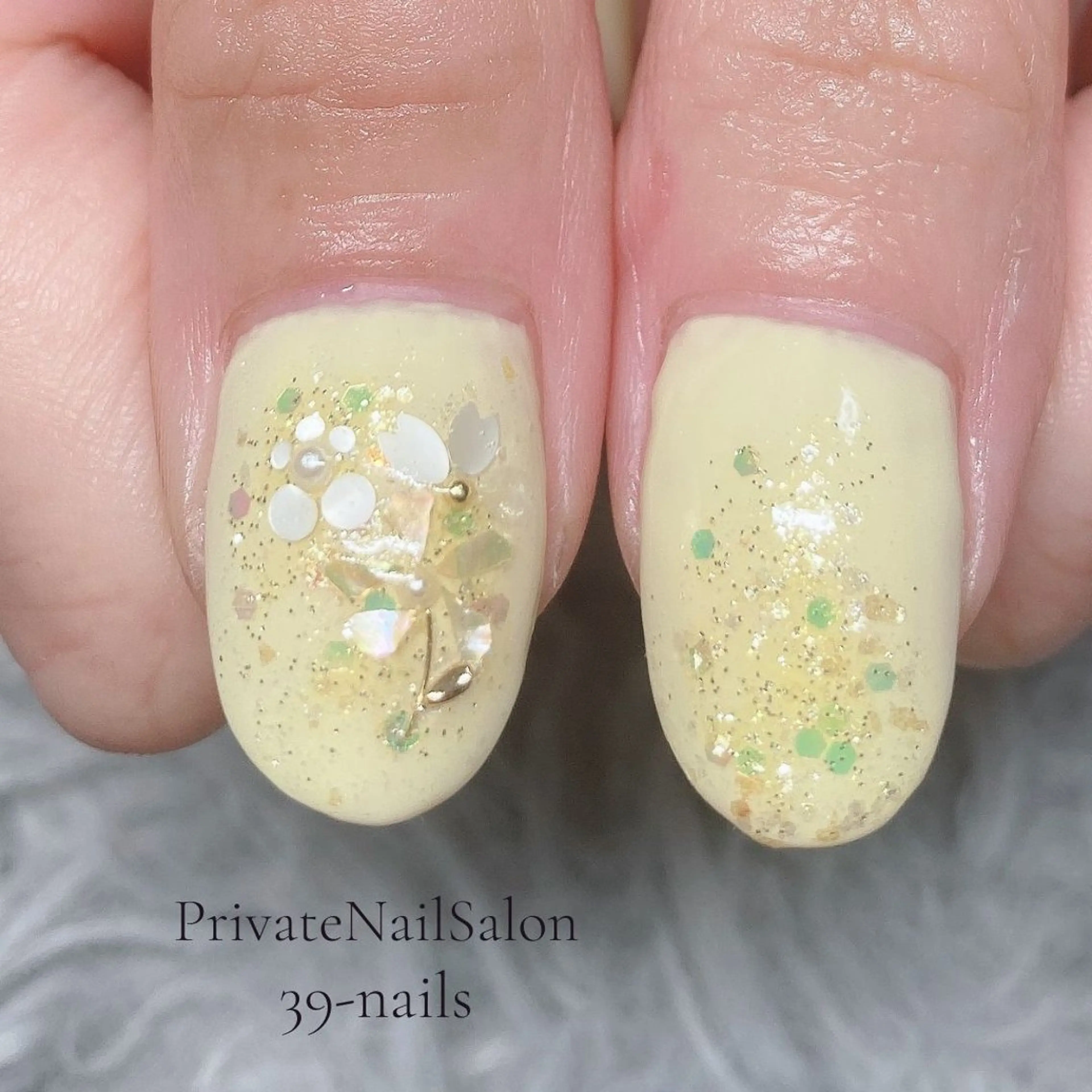 ネイル 成人式 ジェルネイル パラジェル ぷっくりネイル ブライダルネイル 39-nails EharaMikuのネイルデザイン