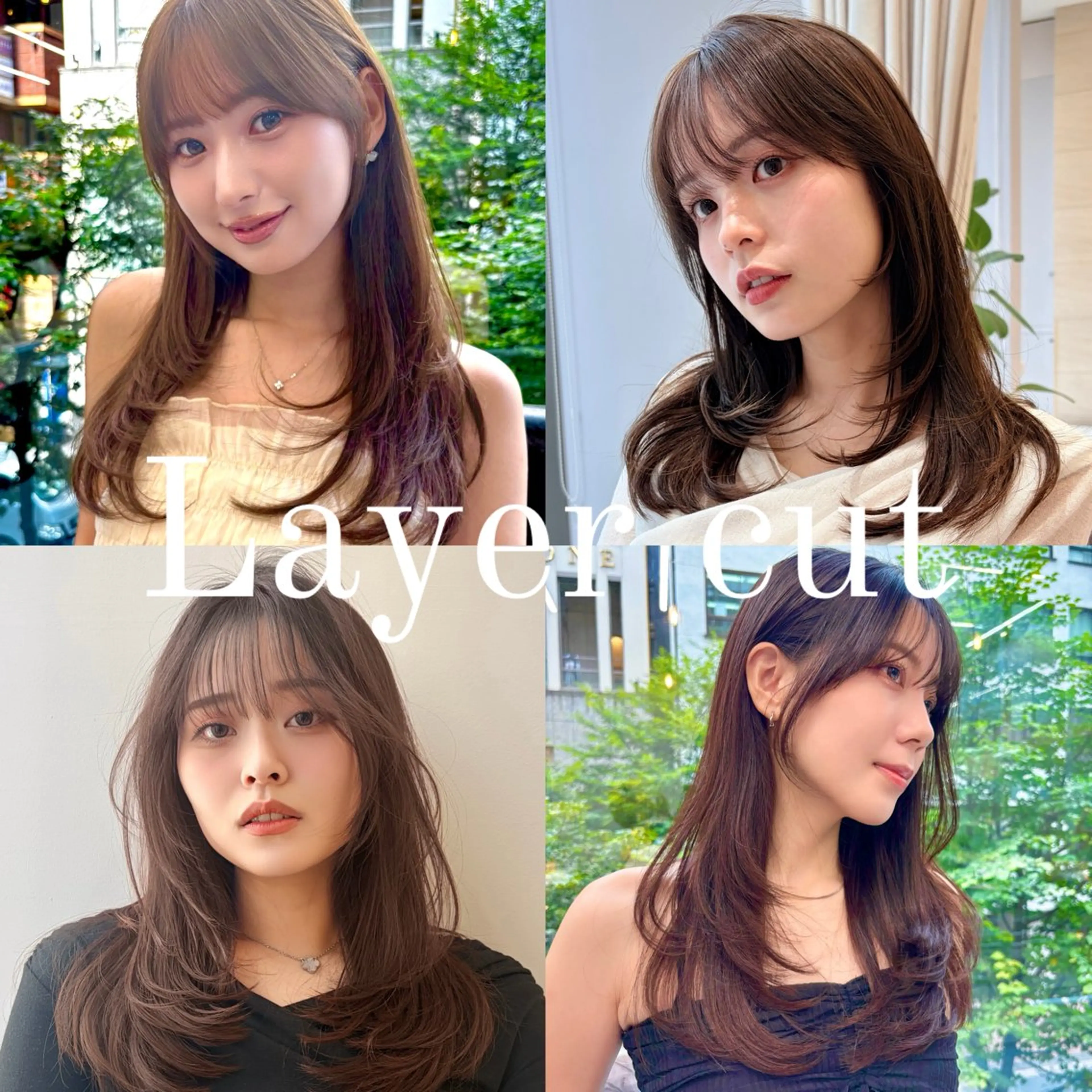 セミロング カラー ワンカールレイヤー 顔周り☺︎shunのヘアスタイル
