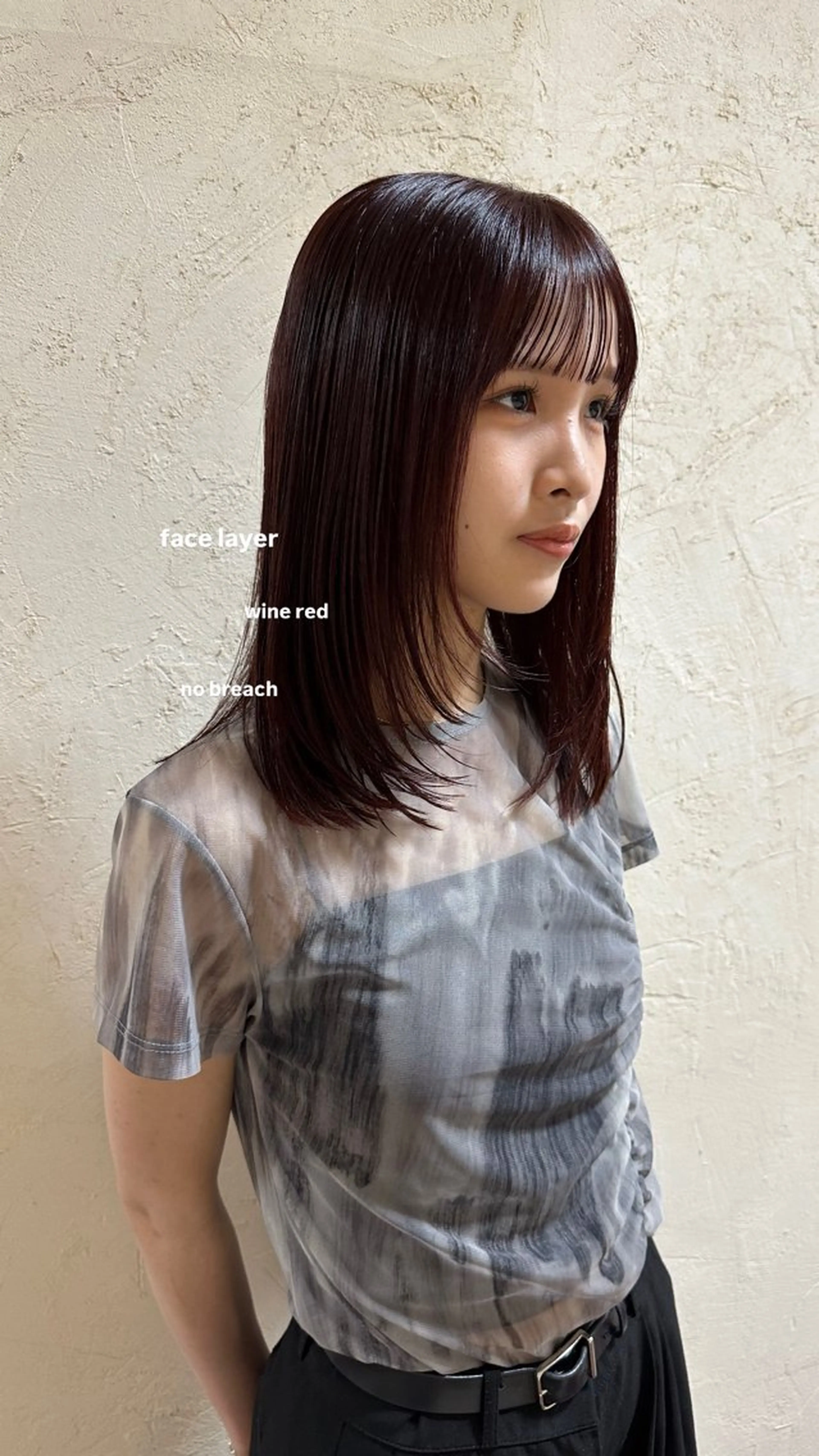 ミディアム カラー v-lab studio所属・韓国レイヤーカット/ 艶カラー/ noaのヘアスタイル