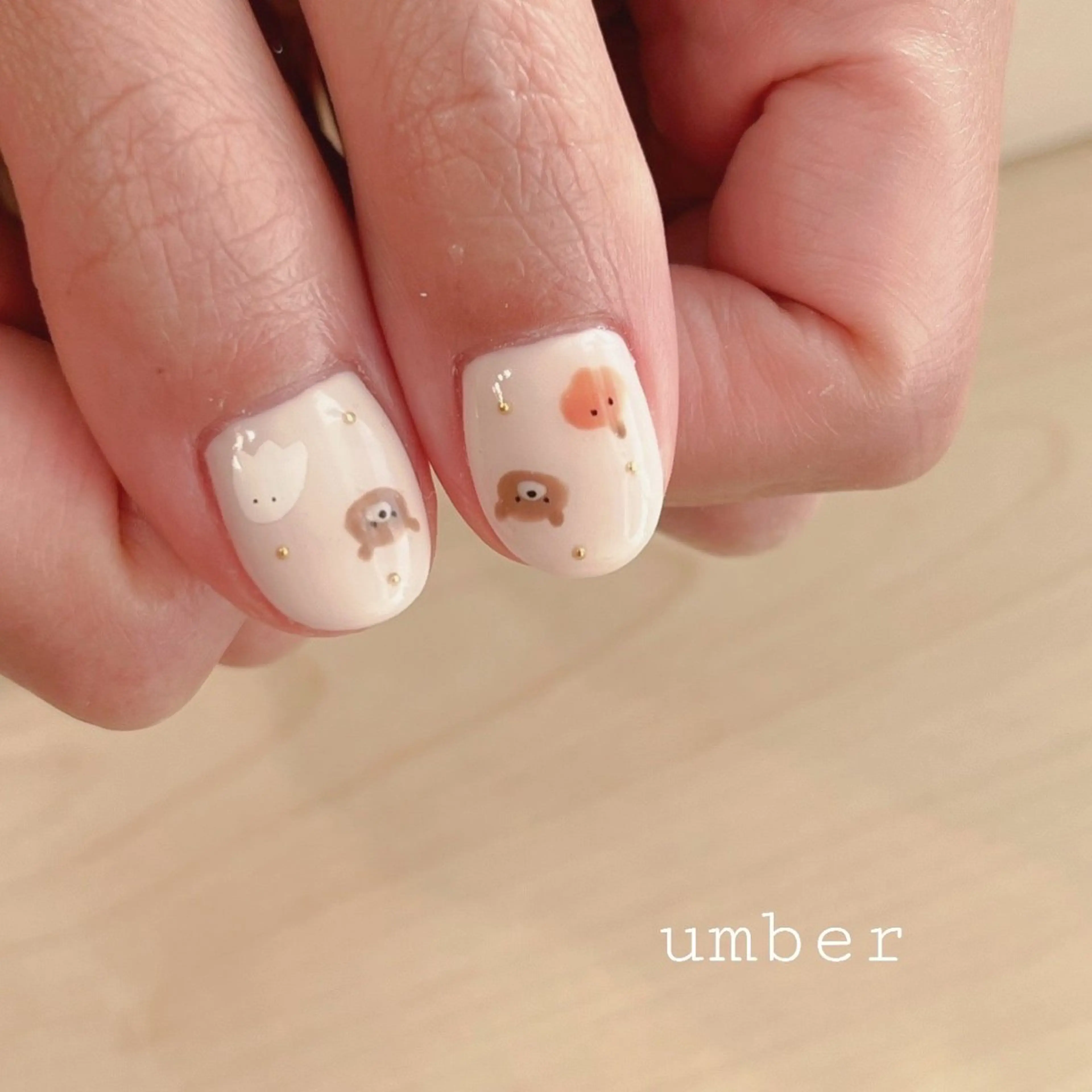 ネイル ハンドネイル umber 三茶1分のネイルデザイン