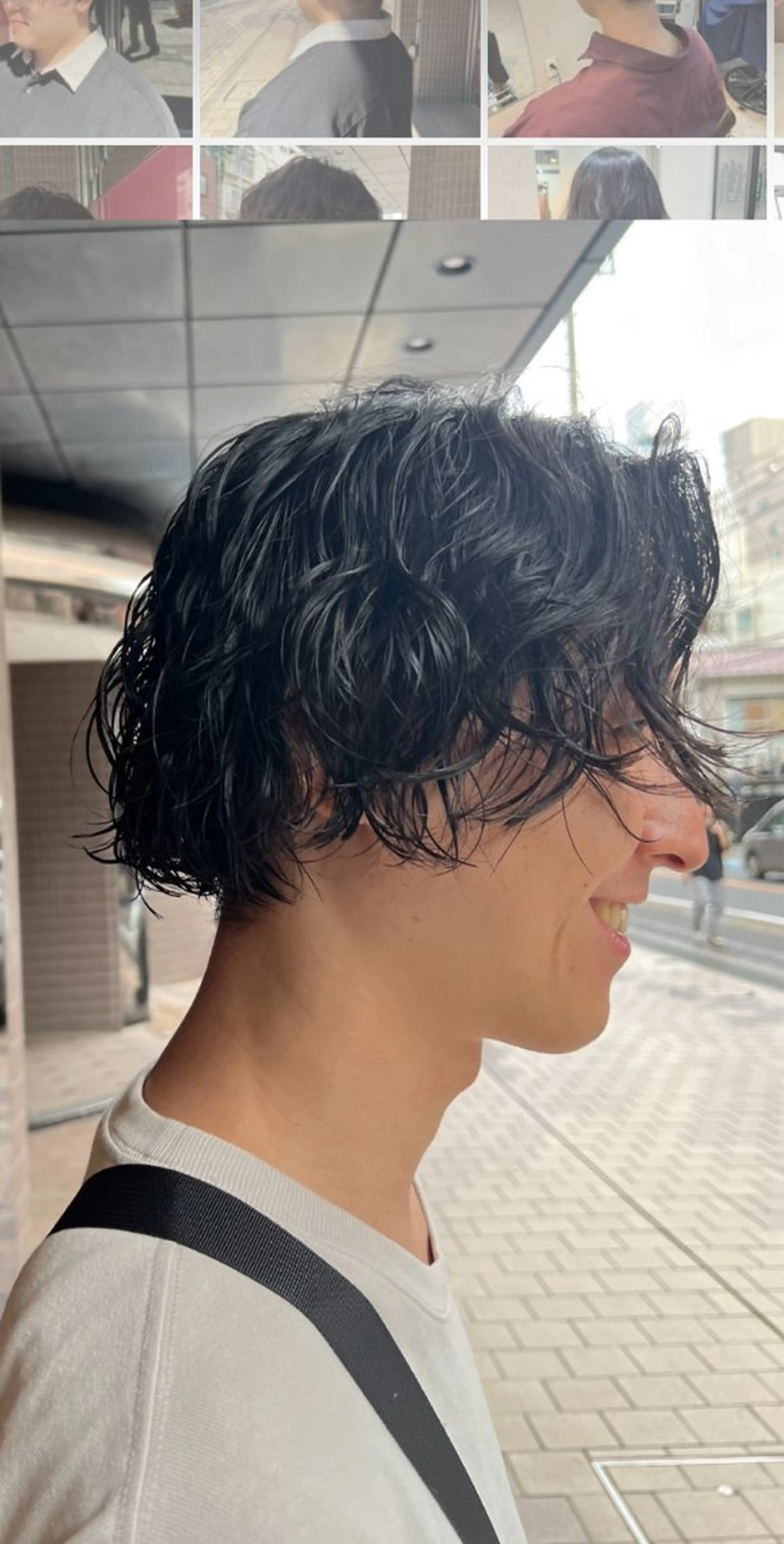 パーマ メンズ センターパート 波巻きパーマ Men's NAM 八角のヘアスタイル