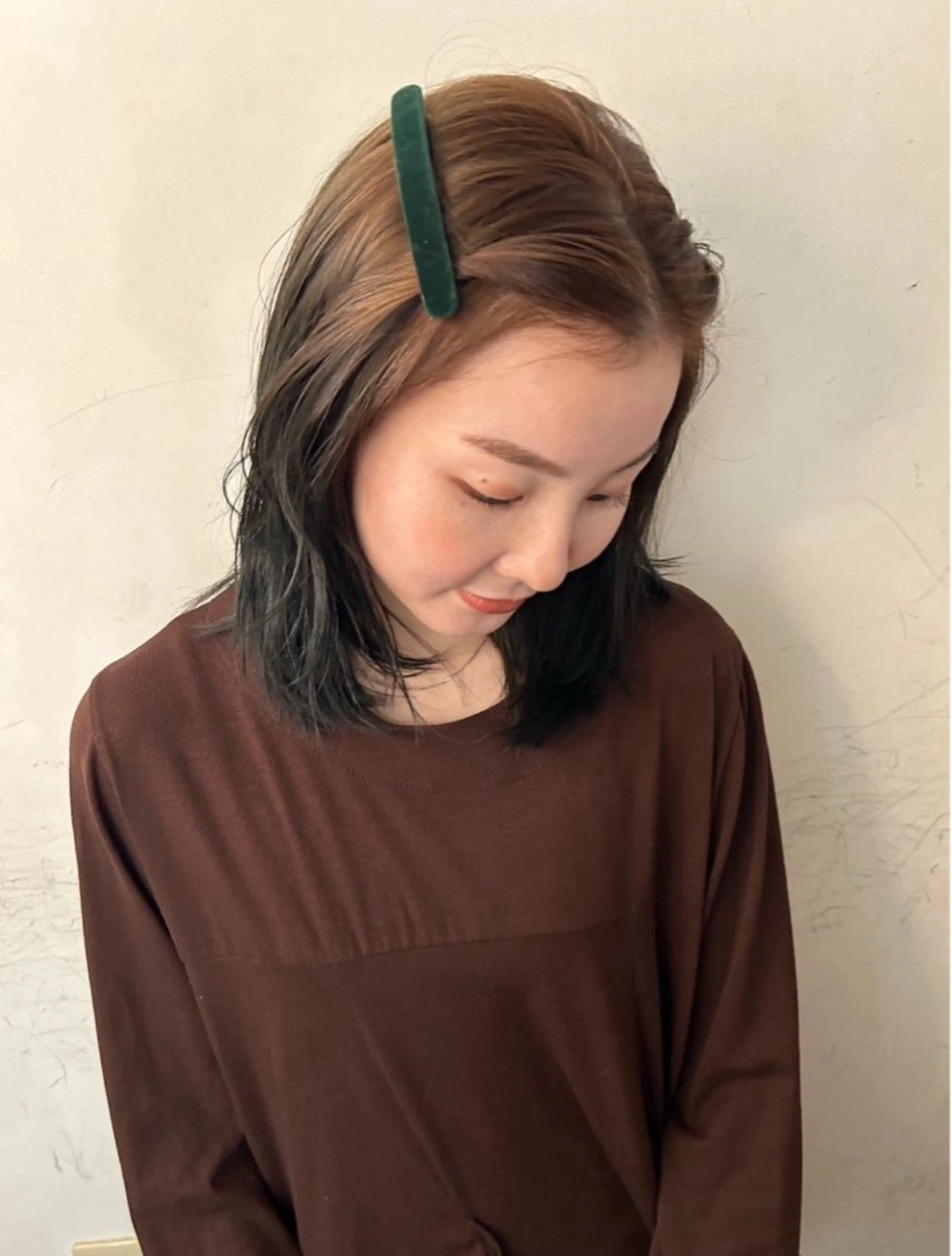 ミディアム カラー ヘアカラー 森田遥奈/透明感カラ ー/似合わせカットのヘアスタイル