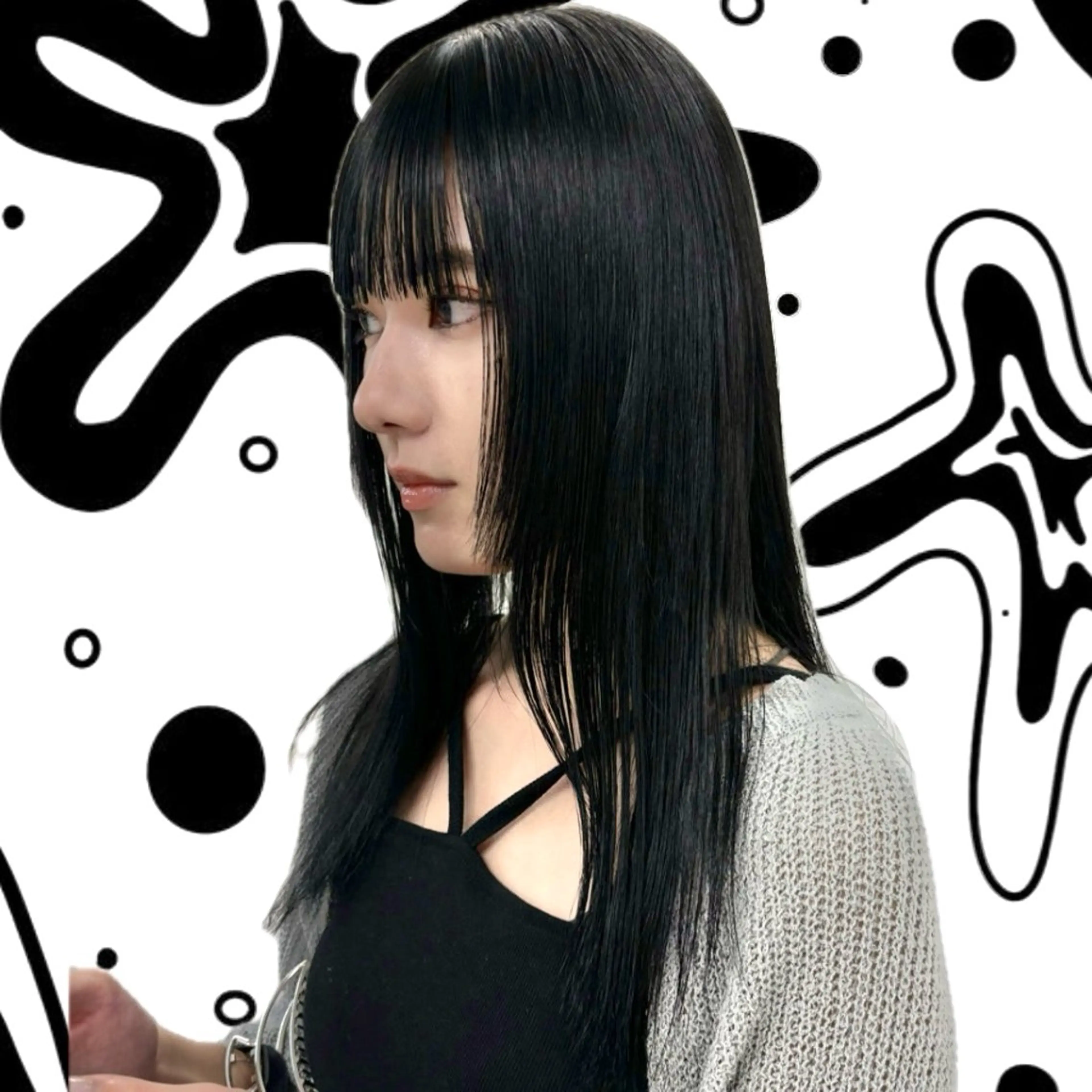 ロング カット 縮毛矯正 トリートメント hair salon 丹tan所属・Rena✴︎トレンド ×スタンダードMIXのヘアスタイル