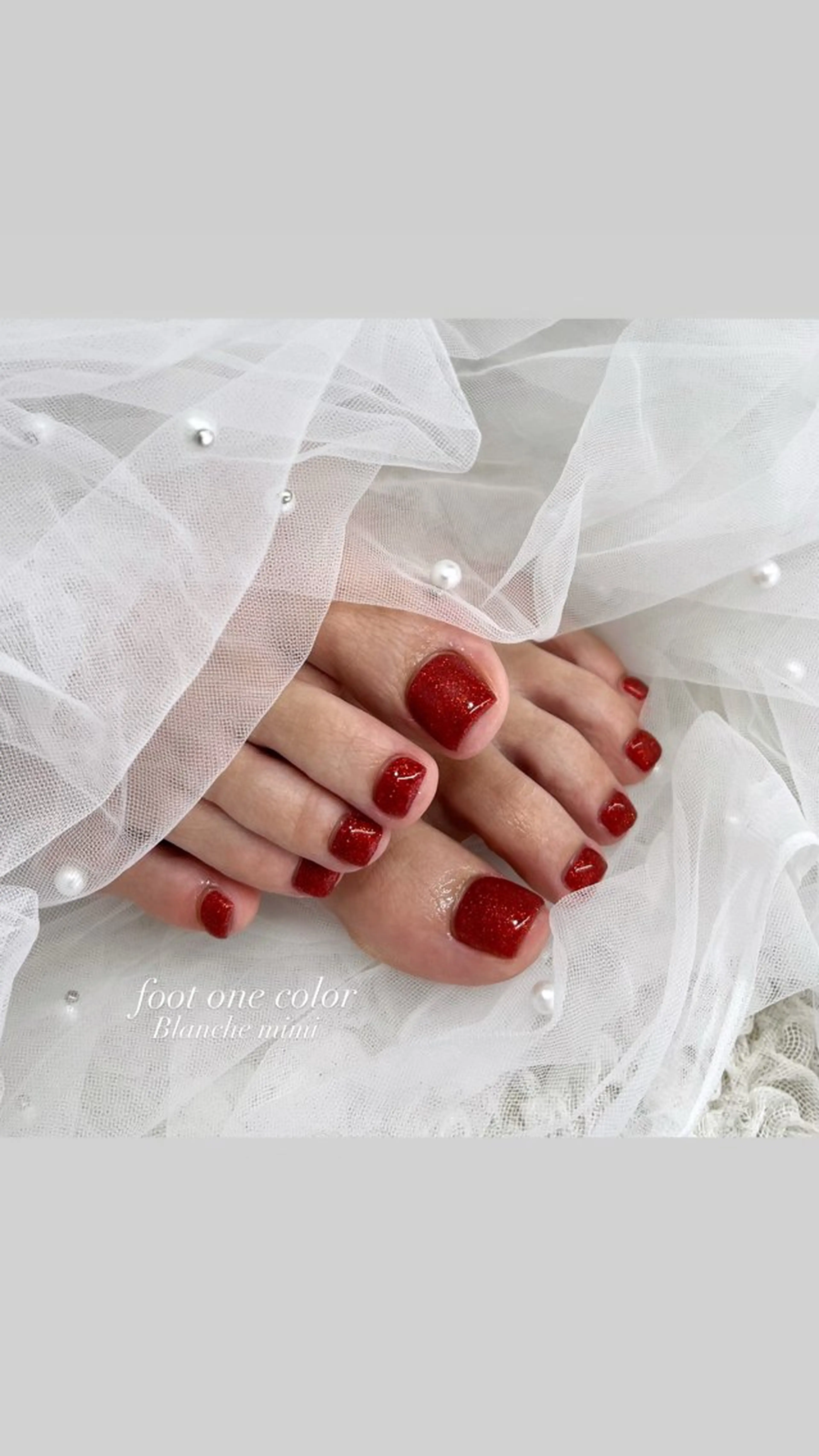 ネイル フットネイル Blanche mimi.u_aのネイルデザイン