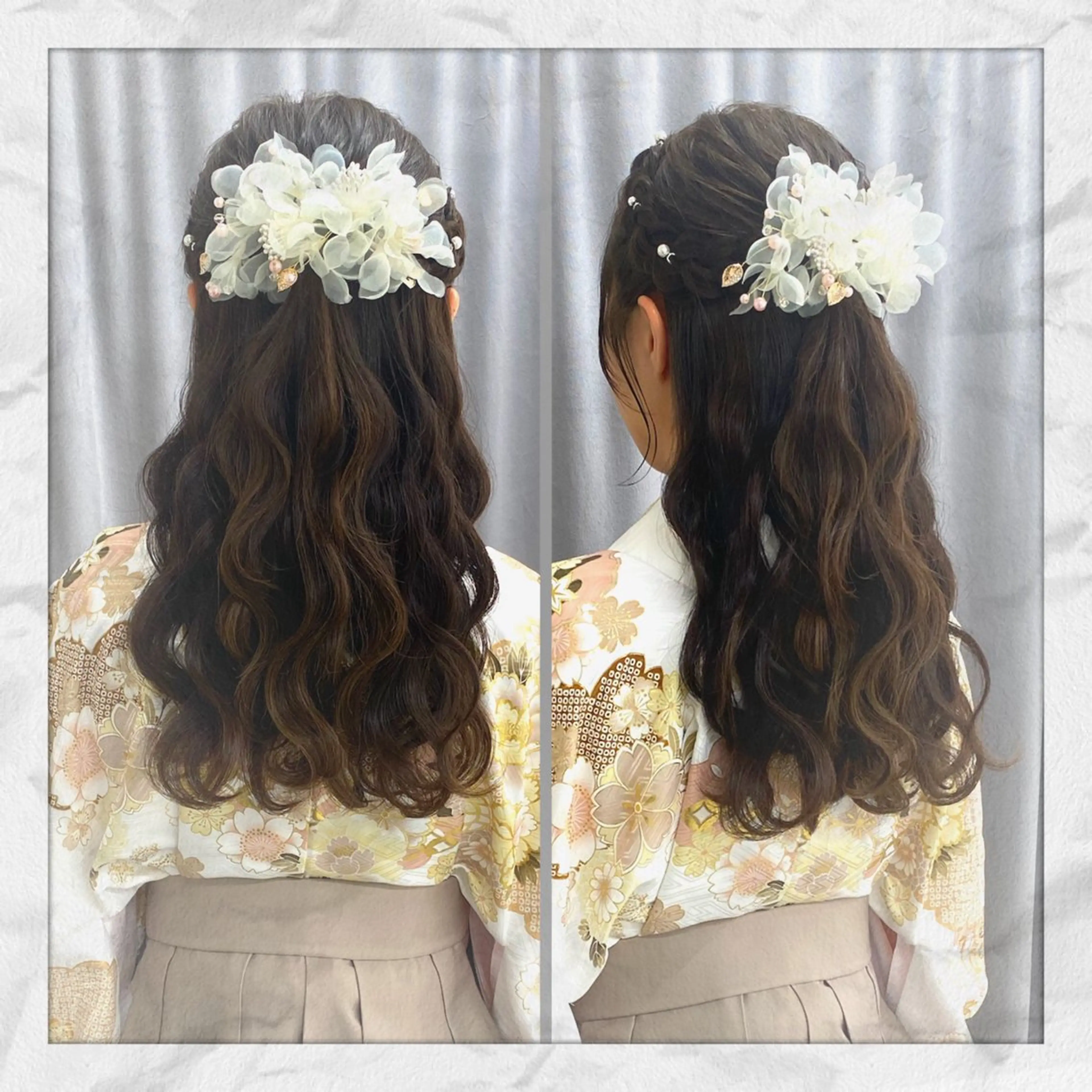 ロング ヘアアレンジ ハーフアップ 卒業式のヘアスタイル ヘアセット ヘアセット/着付け 𓇼 松本 夏美𓇼のヘアスタイル