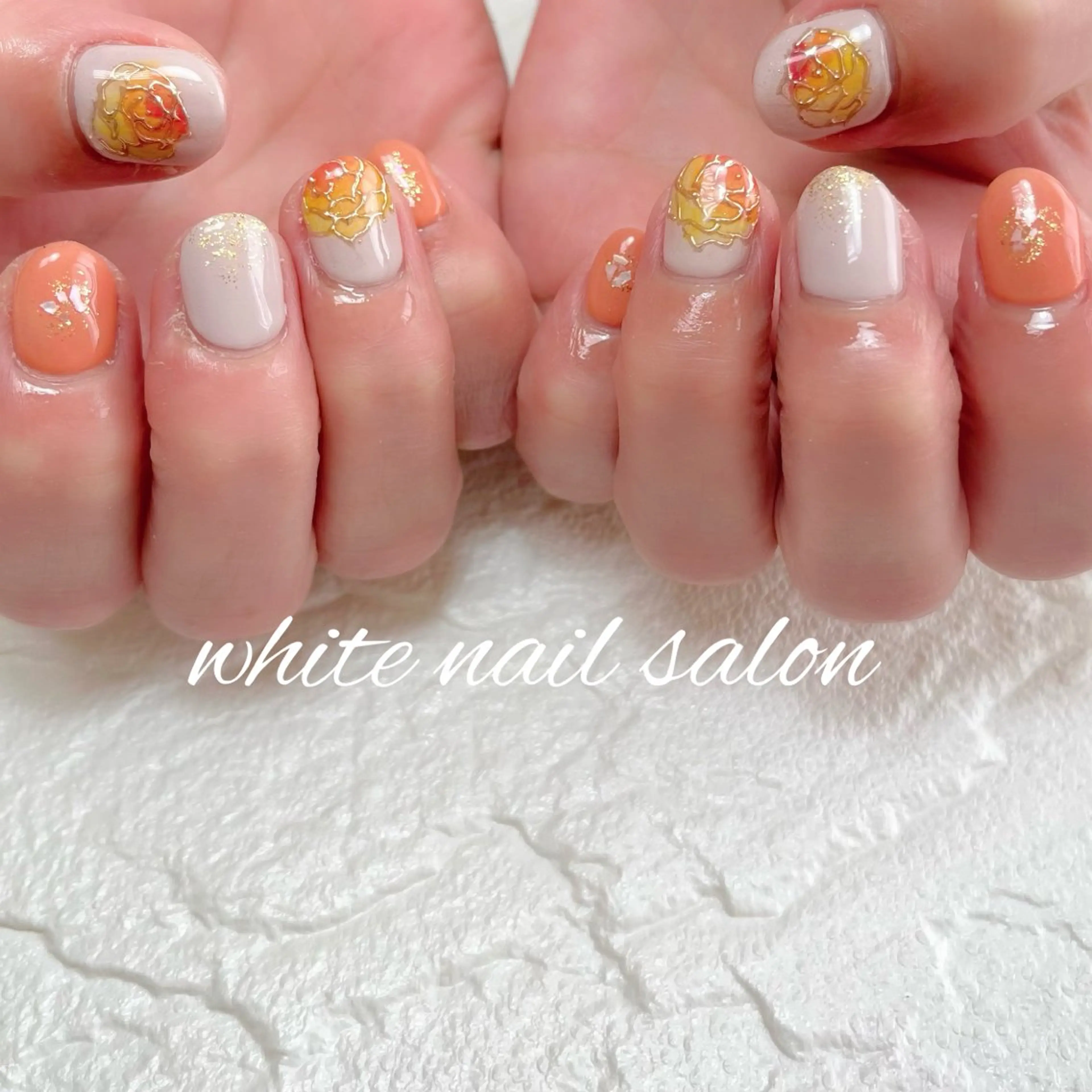 ネイル ラメ(グリッター) ハンドネイル white nail salonのネイルデザイン