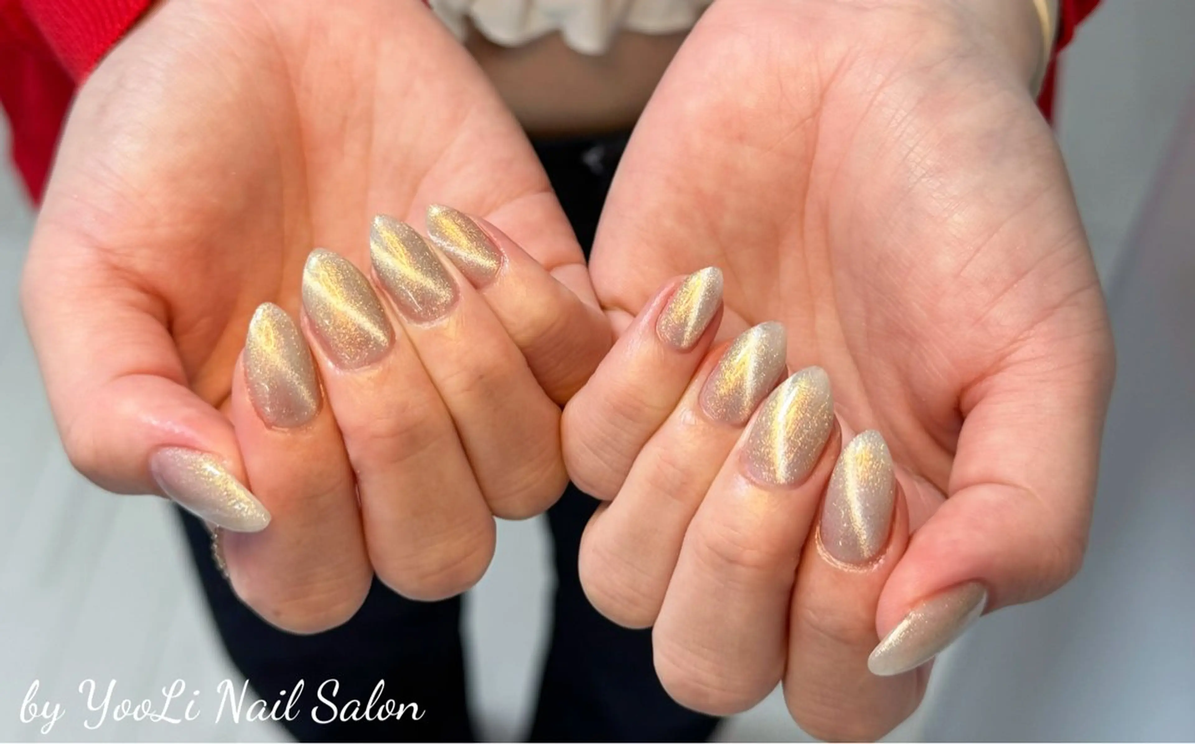 ネイル アートネイル オーロラネイル チークネイル フレンチネイル ガラスフレンチ ハンドネイル 🎀🎀YooLi Nail Salonのネイルデザイン