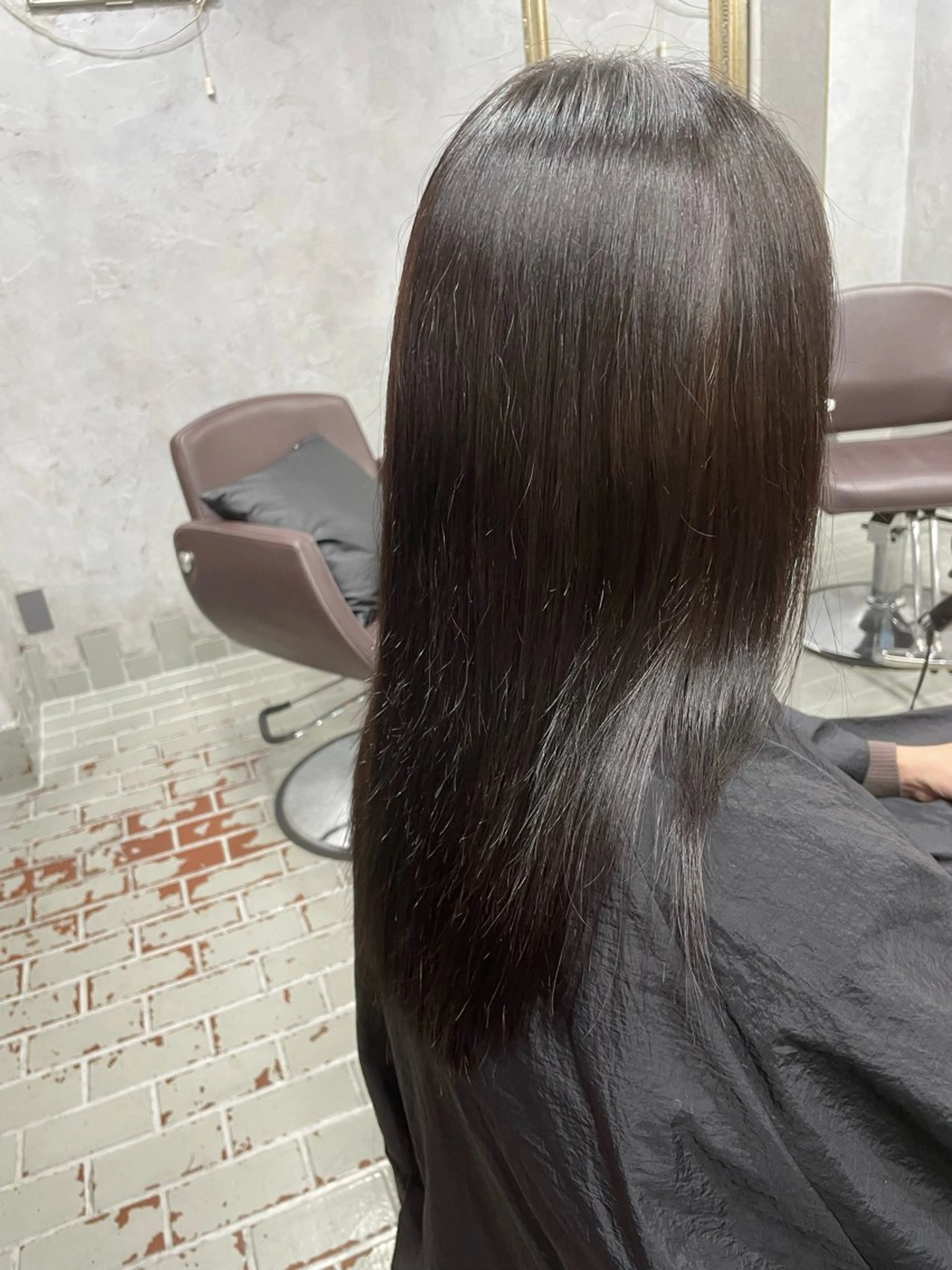 ロング 髪質改善 カット ヘアカラー 縮毛矯正 トリートメント 艶髪/透明感カラー 山﨑俊輔のヘアスタイル