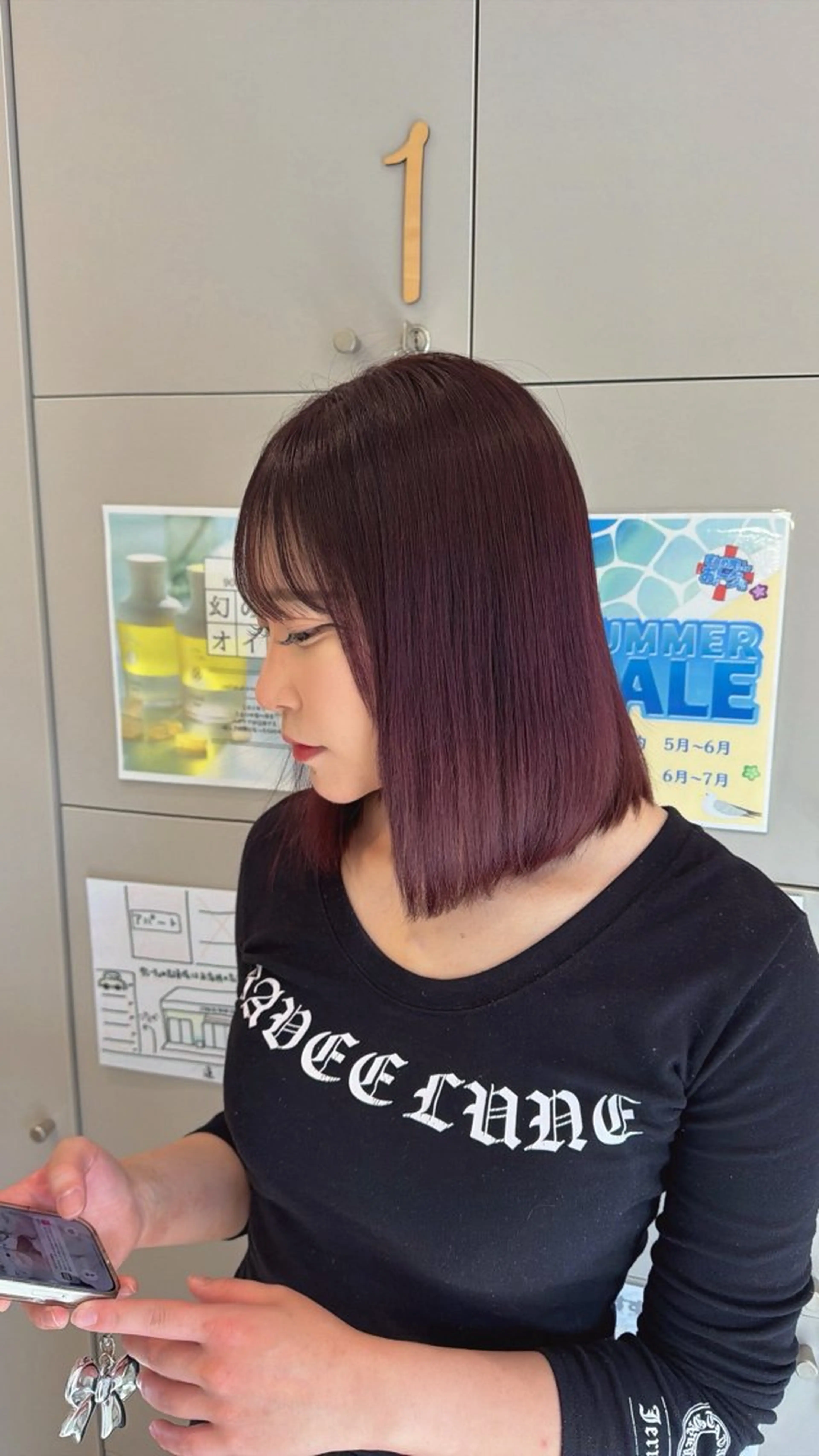 ミディアム カラー 直井 和佳奈のヘアスタイル
