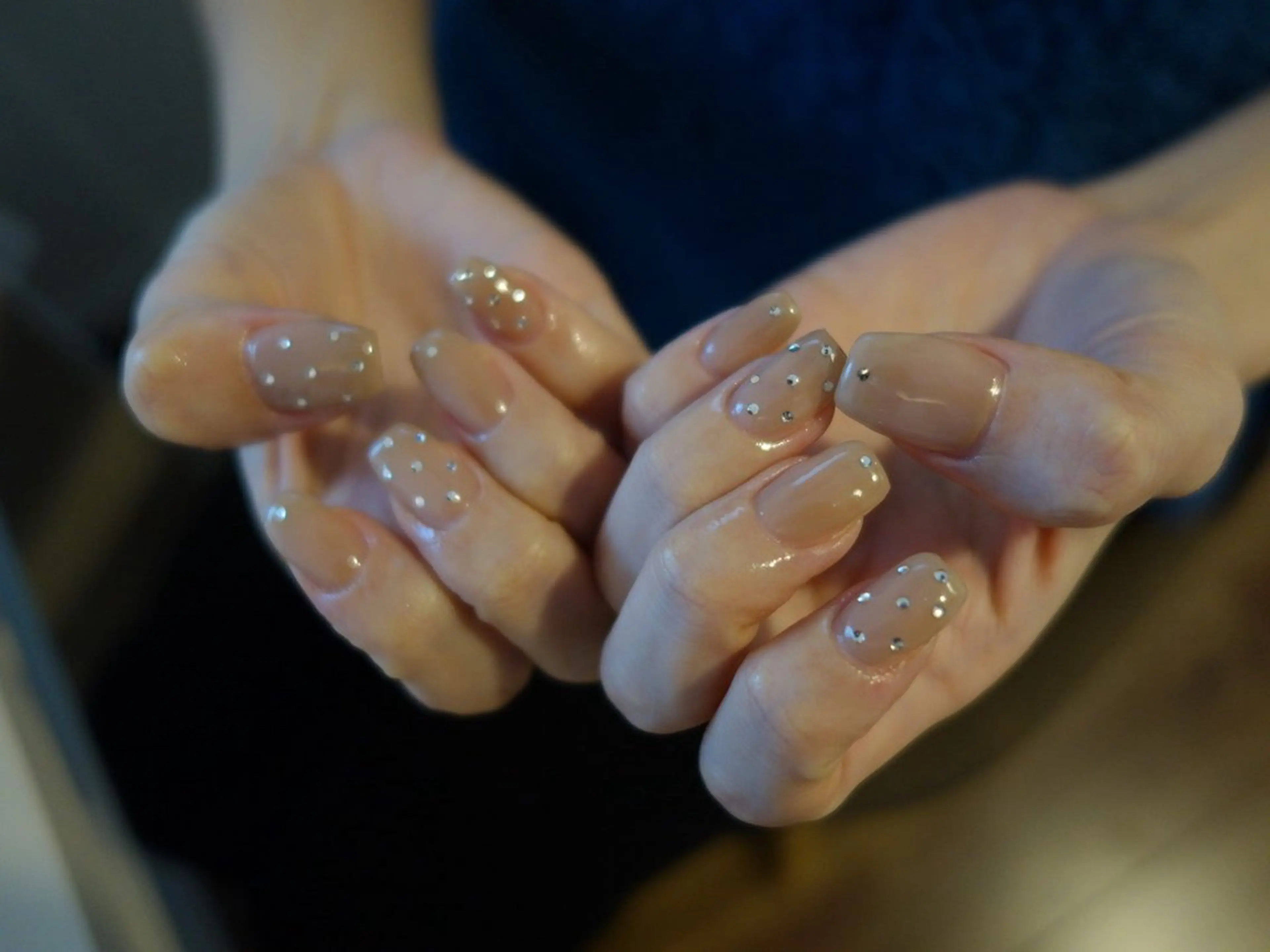 ネイル フレンチネイル ジェルネイル キラキラネイル 韓国ネイル ミラーネイル private salon zzz…のネイルデザイン