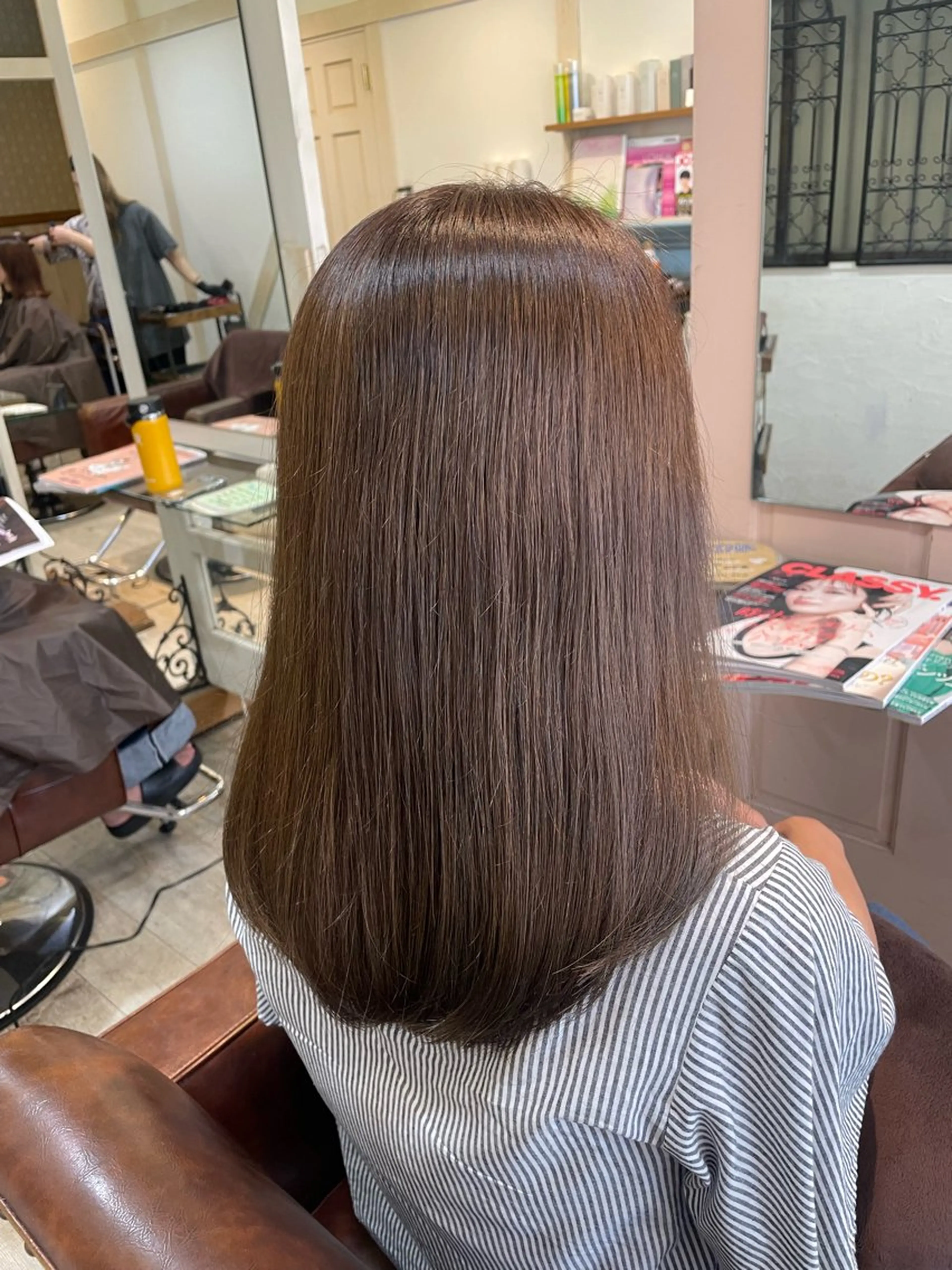 ロング カラー ベージュカラー ブリーチ ブリーチなしカラー カット ヘアカラー トリートメント 立川・くびれミディ 旬なデザインカラーのヘアスタイル