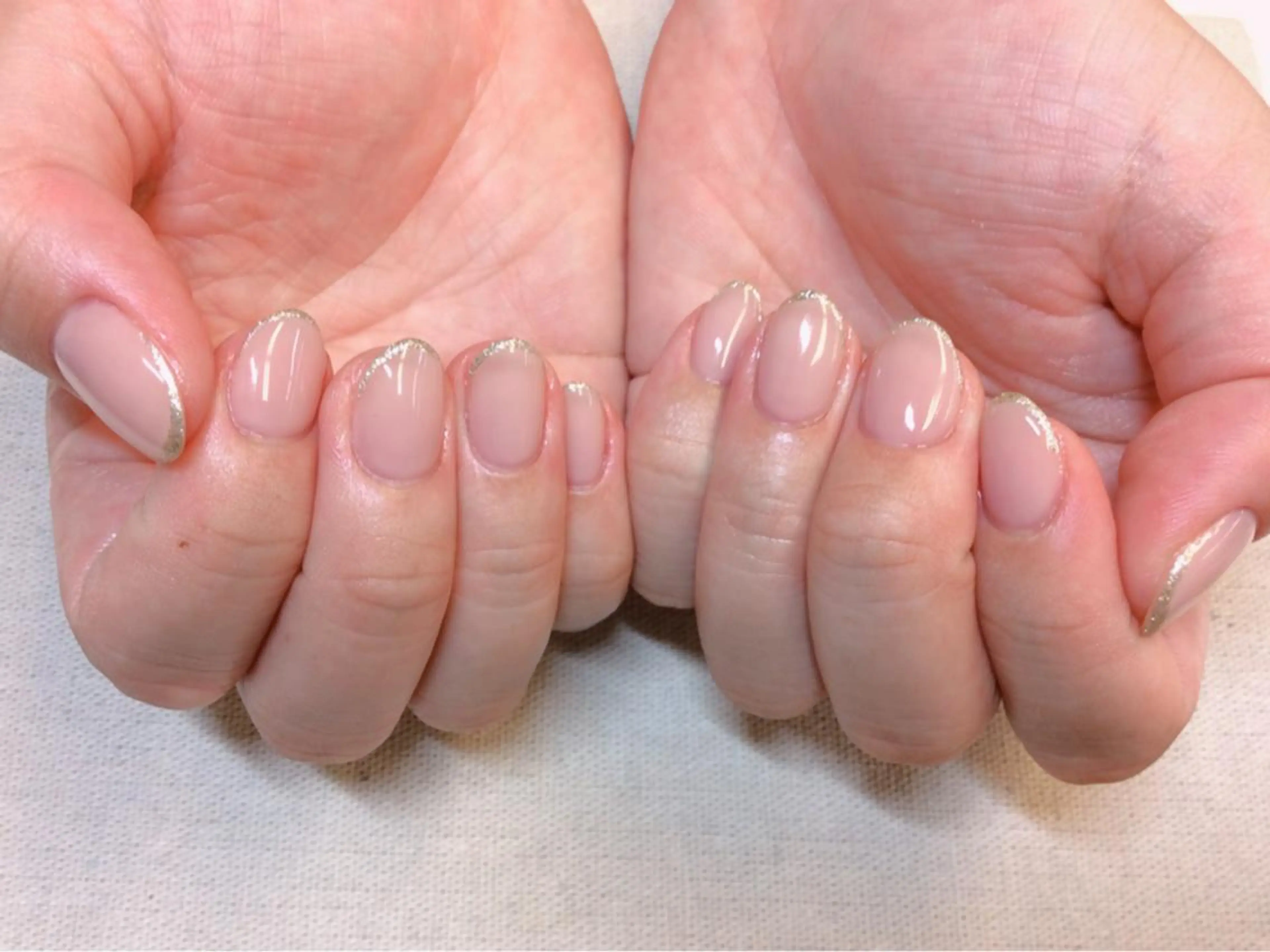 ネイル ラメ(グリッター) ワンカラーネイル 新橋 ルキナ スタッフのネイルデザイン