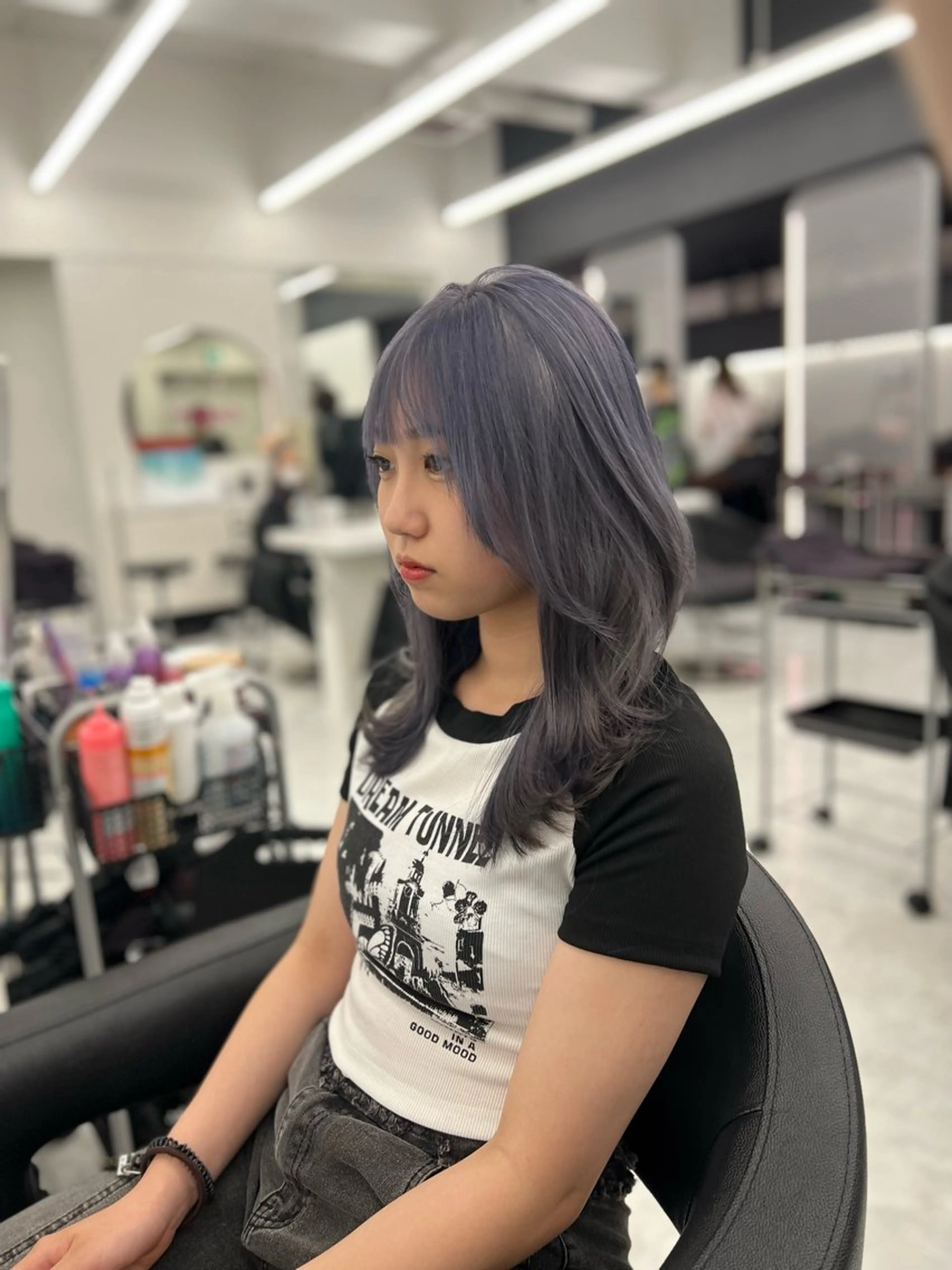 ミディアム カラー ヘアアレンジ 透明感×韓流ハイ トーン🫧RYUTAのヘアスタイル