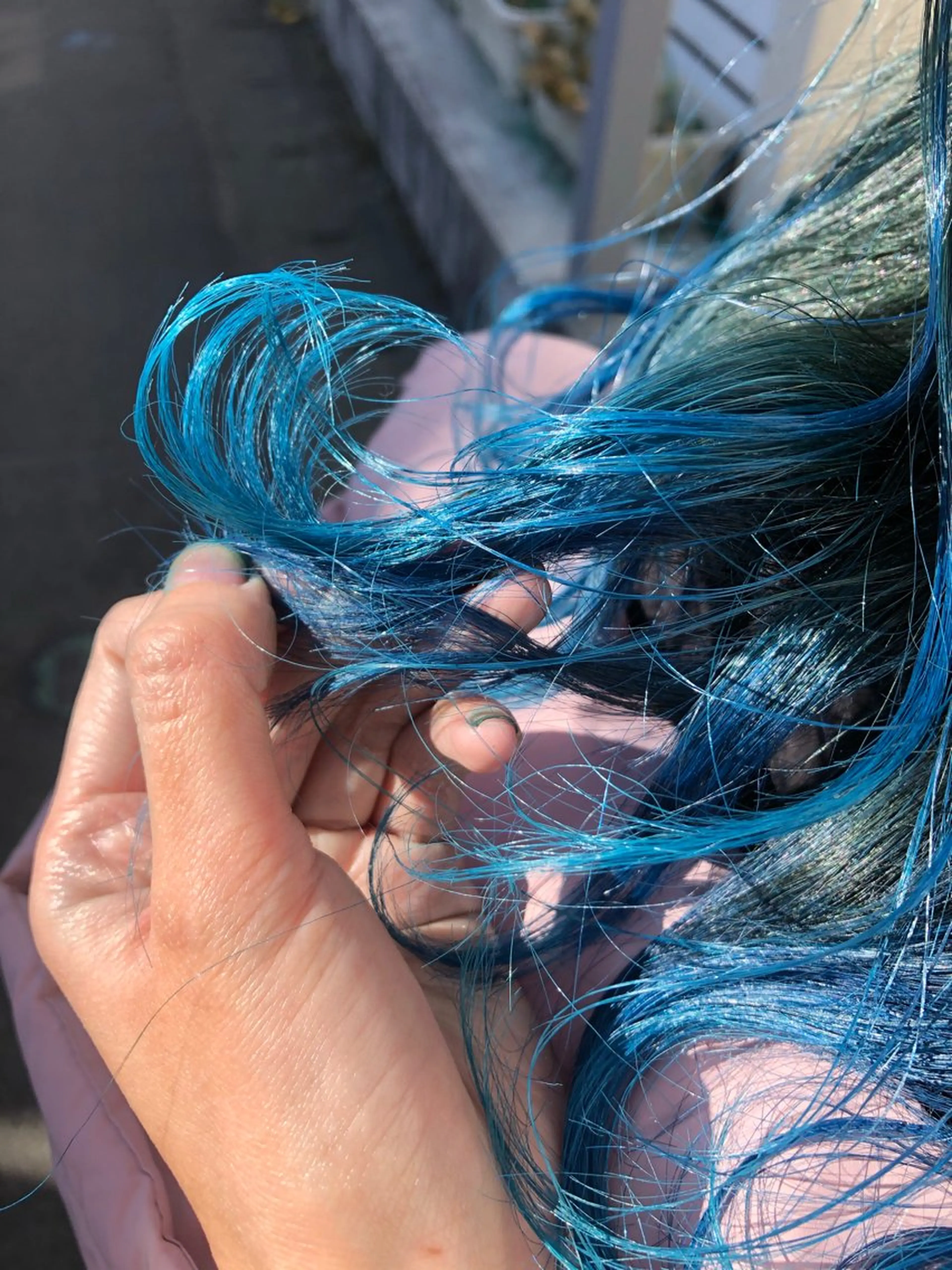 ロング カラー インナーカラー 推し ブリーチ  髪質改善のヘアスタイル