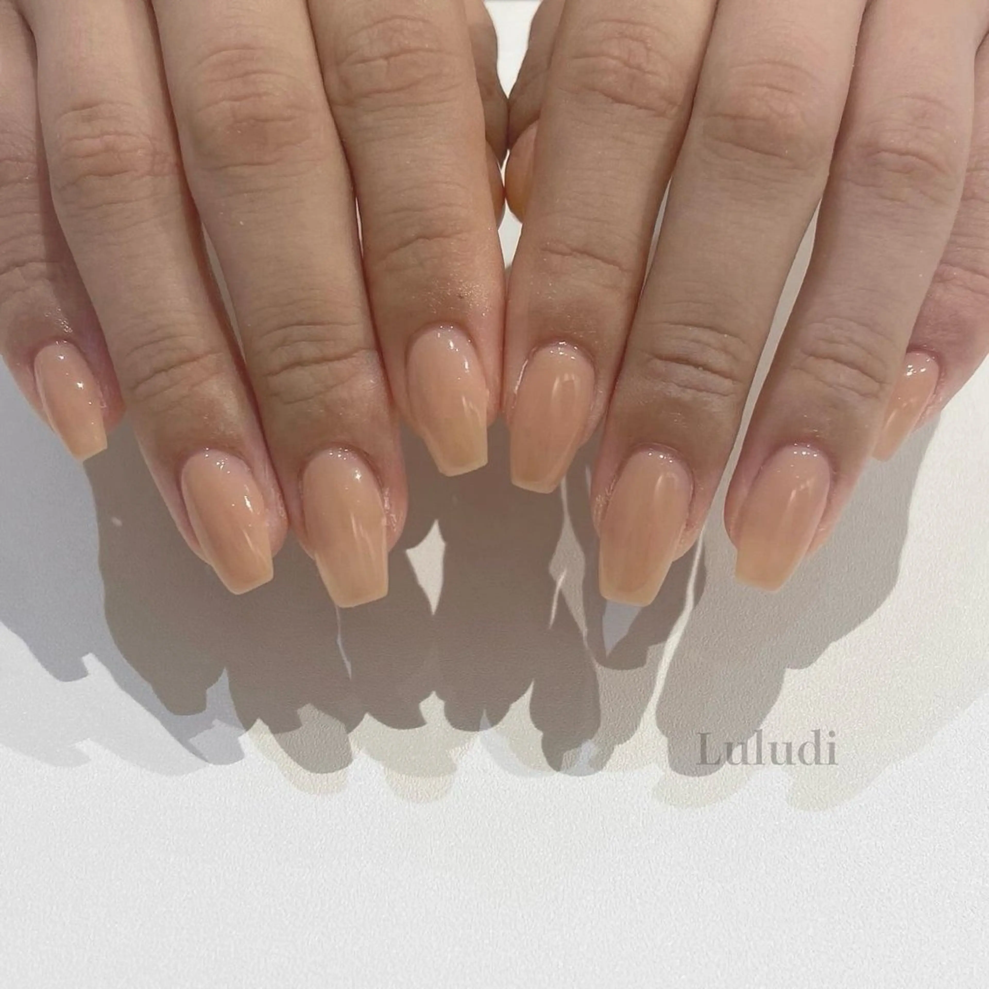 ネイル ブルー ワンカラーネイル Luludi nail&eyeのネイルデザイン