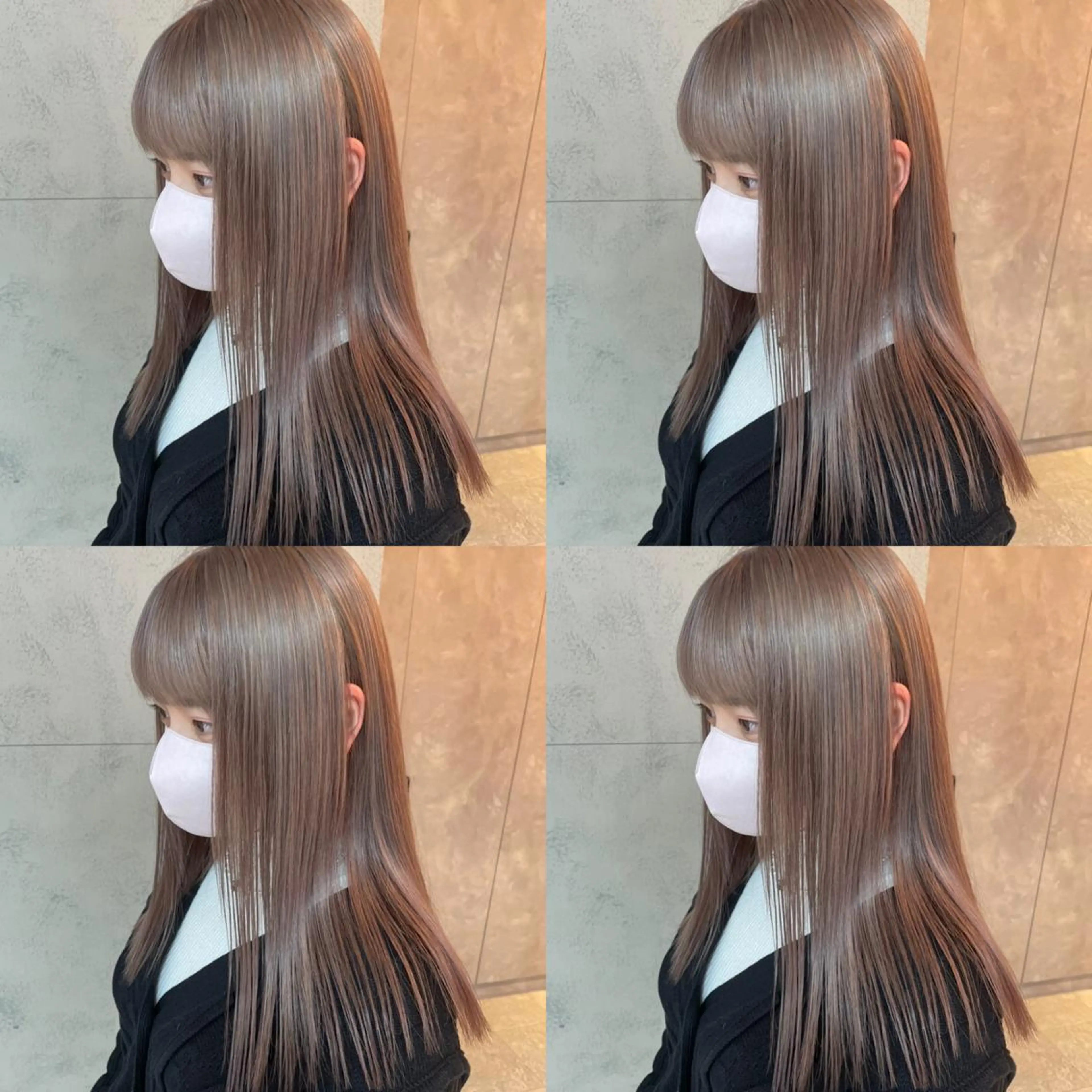 ロング ヘアカラー トリートメント ヘアセット 💜ハイトーン💛 マジカルかいちゃんのヘアスタイル