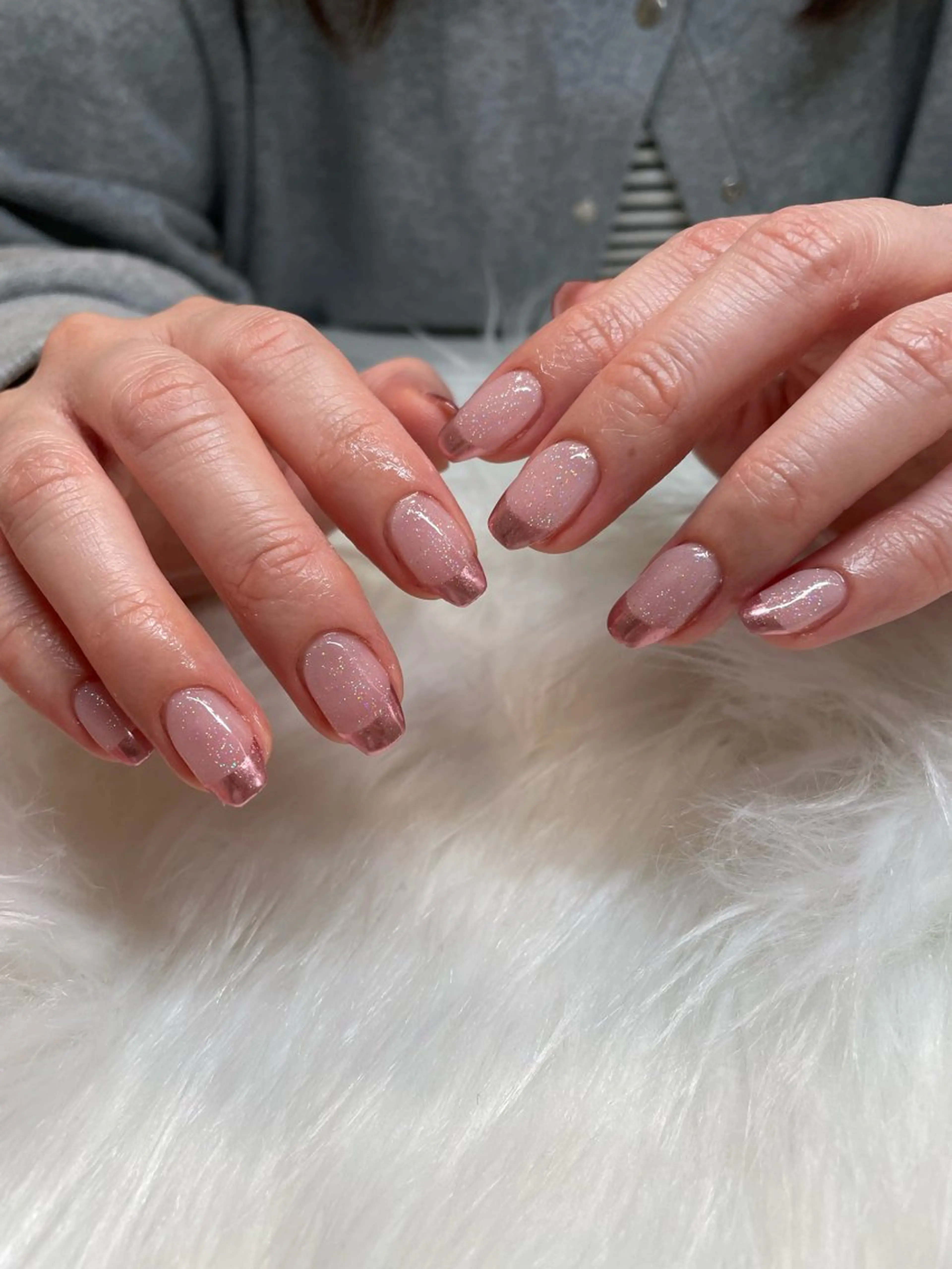 ネイル フレンチネイル ミラーネイル ハンドネイル MN salonのネイルデザイン